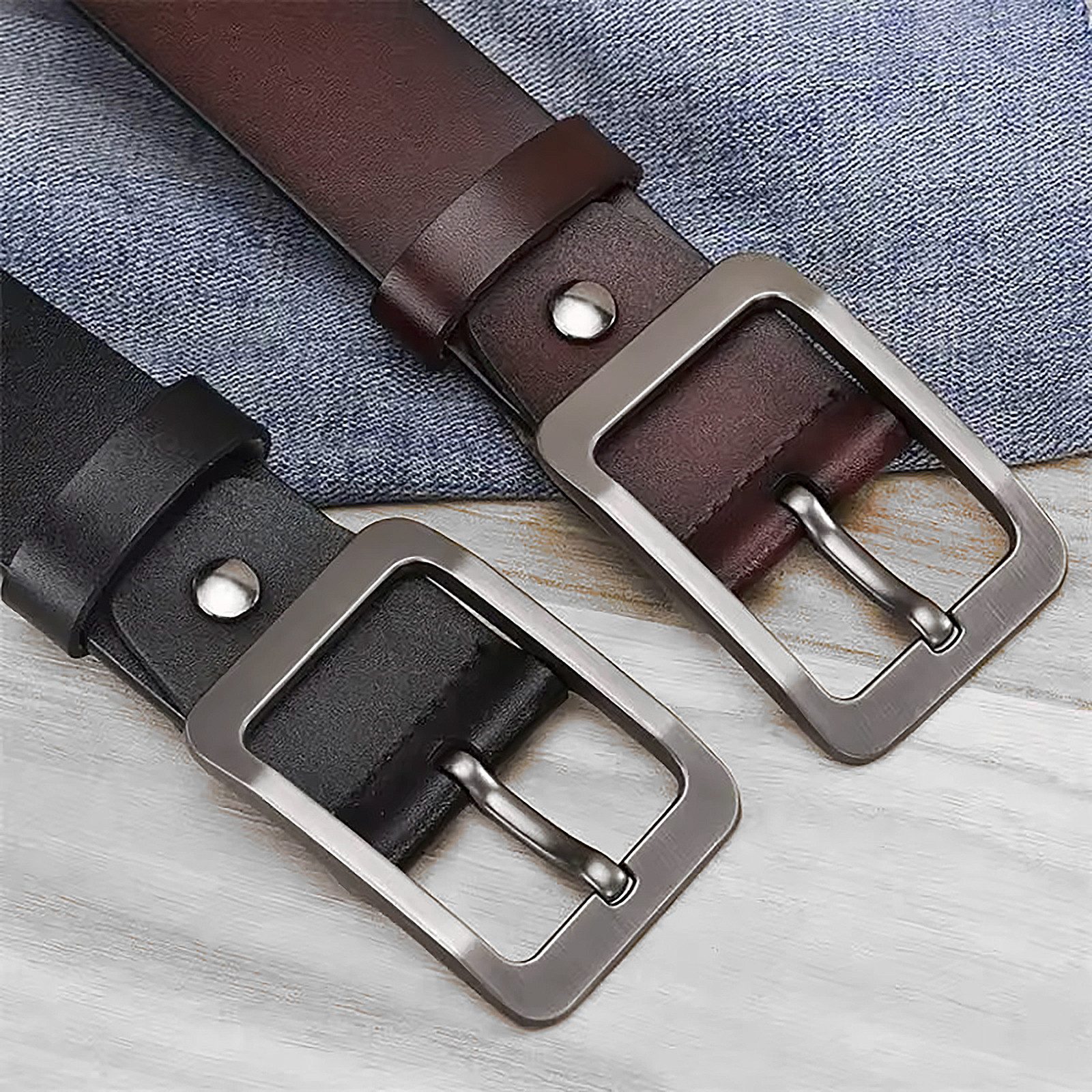 Moschen-Bayern Ledergürtel Herrengürtel Gürtel Ledergürtel Jeansgürtel verstellbar 3.8 cm breit Vollledergürtel