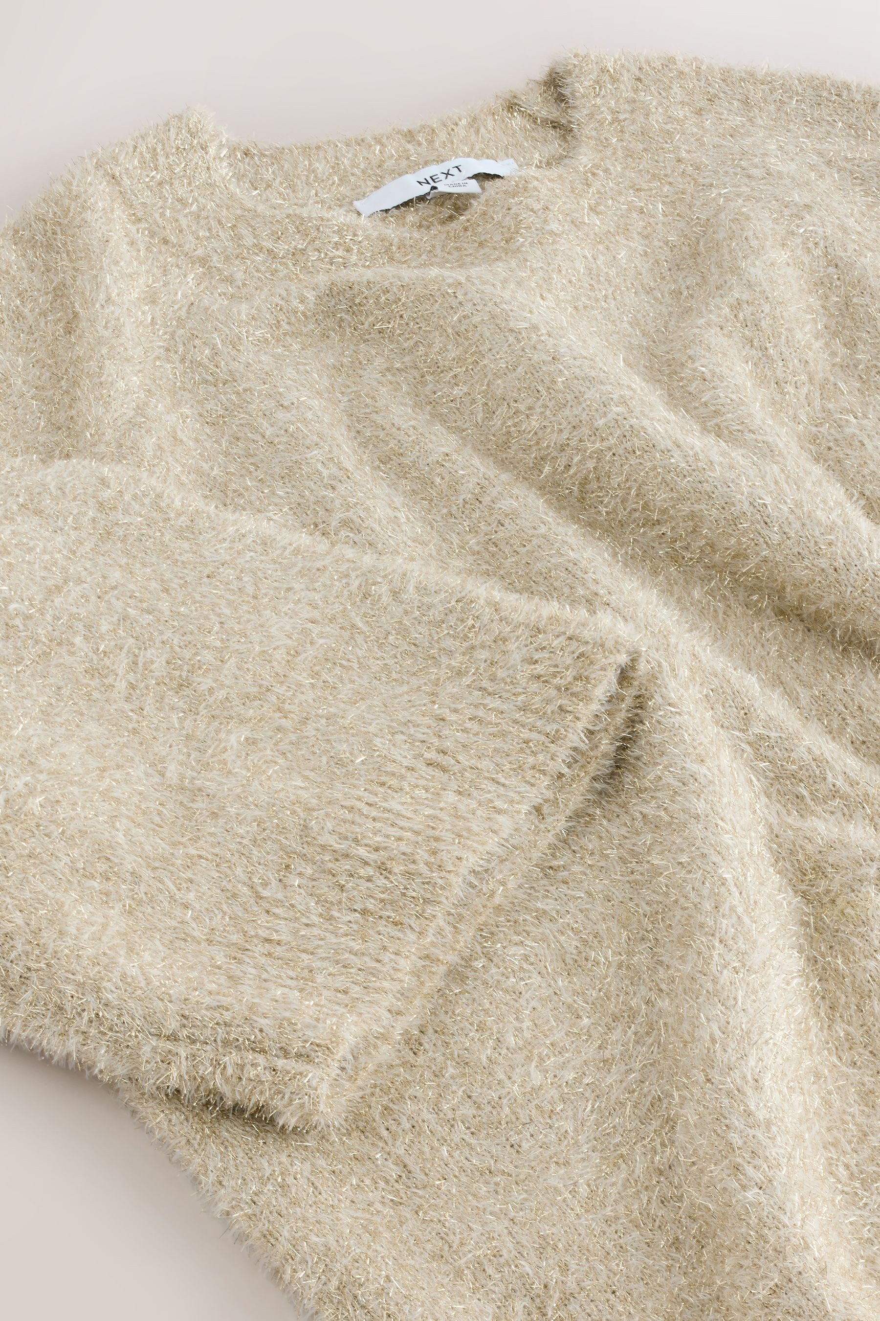 Next Strickpullover T-Shirt mit halblangen Ärmeln und Lametta (1-tlg) günstig online kaufen