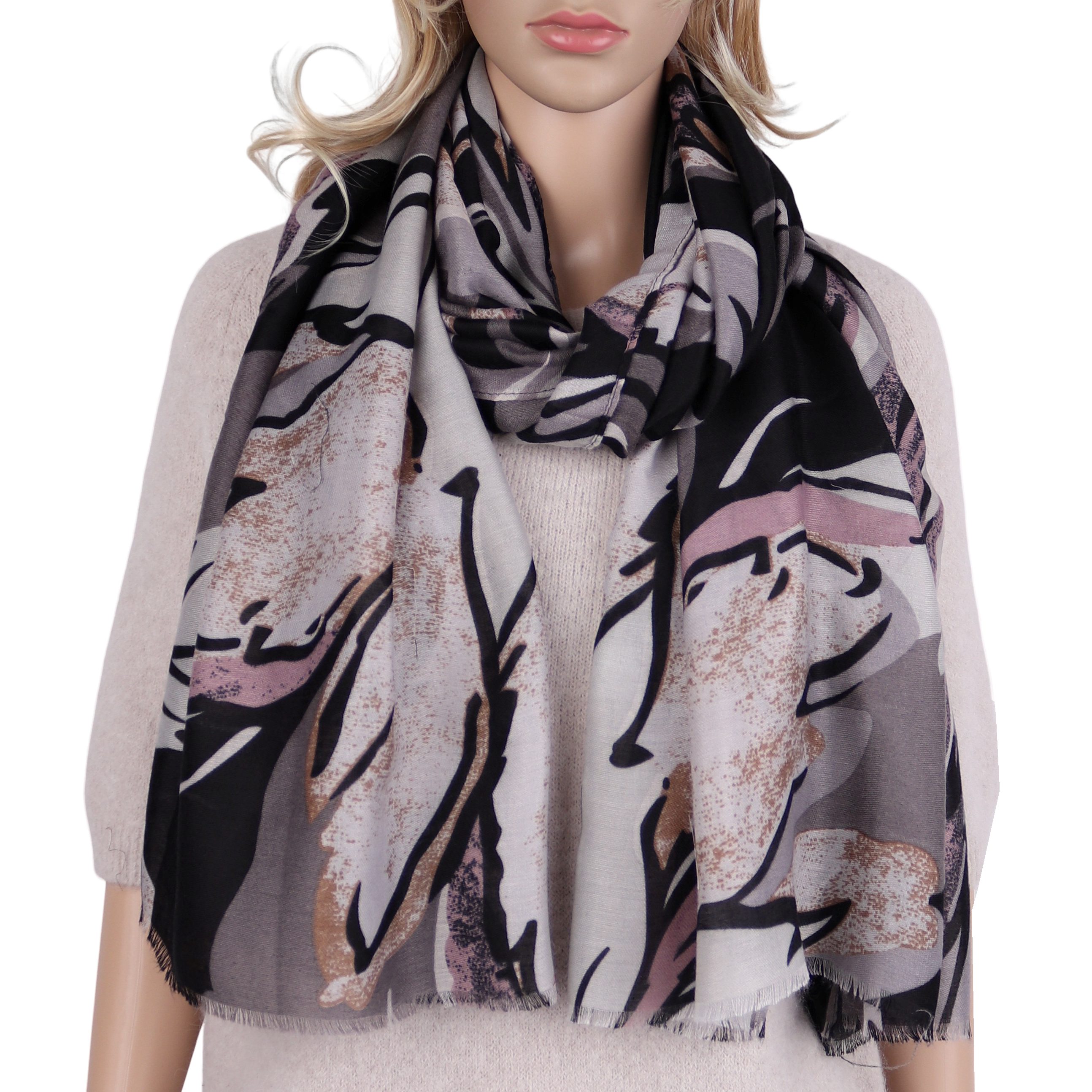 MIRROSI Modeschal Weich XXL ca.90x180cm Schal Blumen Muster, (Blumen Muster günstig online kaufen