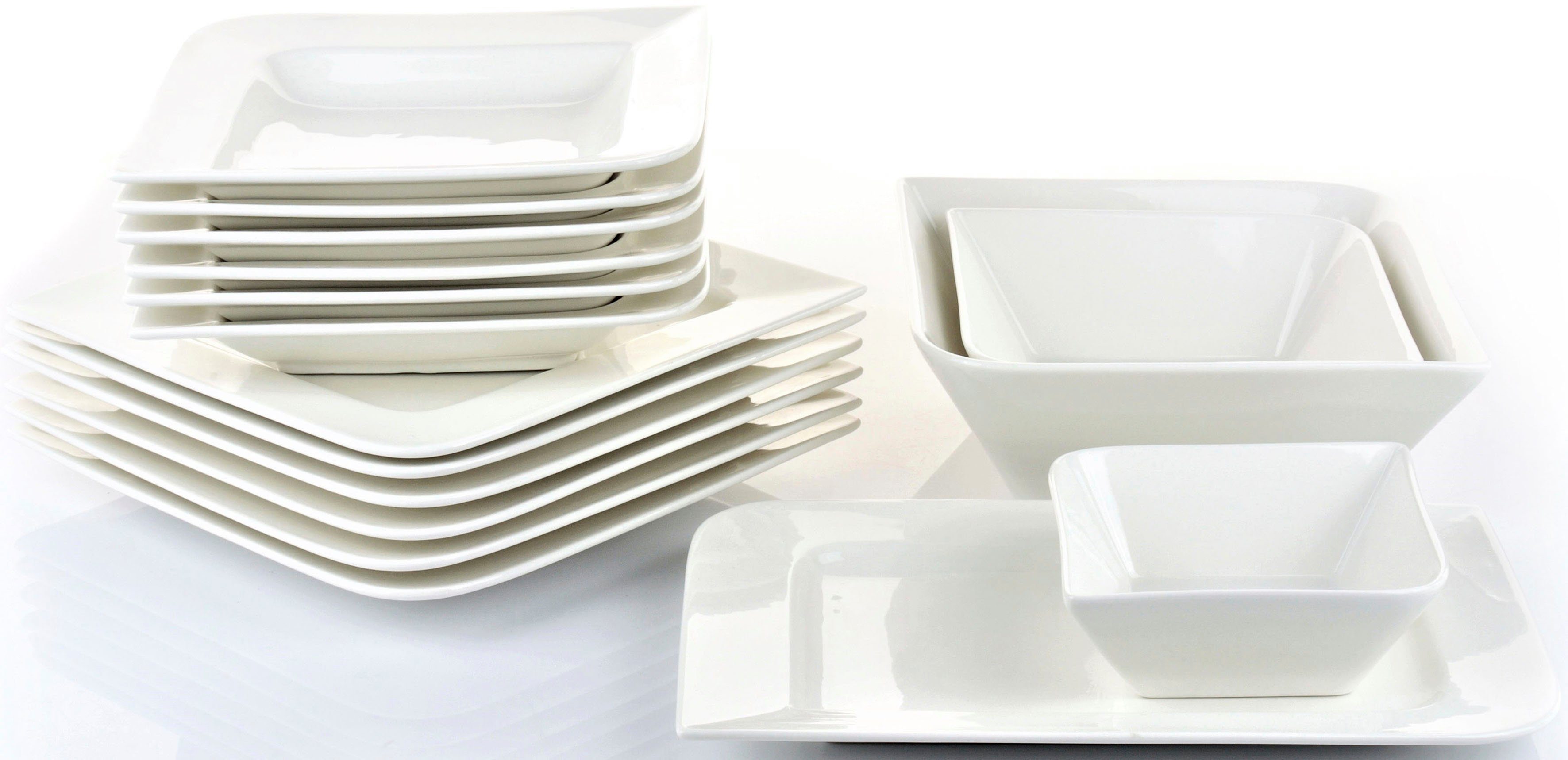 Retsch Arzberg Tafelservice Geschirr-Set, Service Fantastic (16-tlg), 6 Personen, Fine China-Porzellan, Teller Set, 16 Teile, für 6 Personen