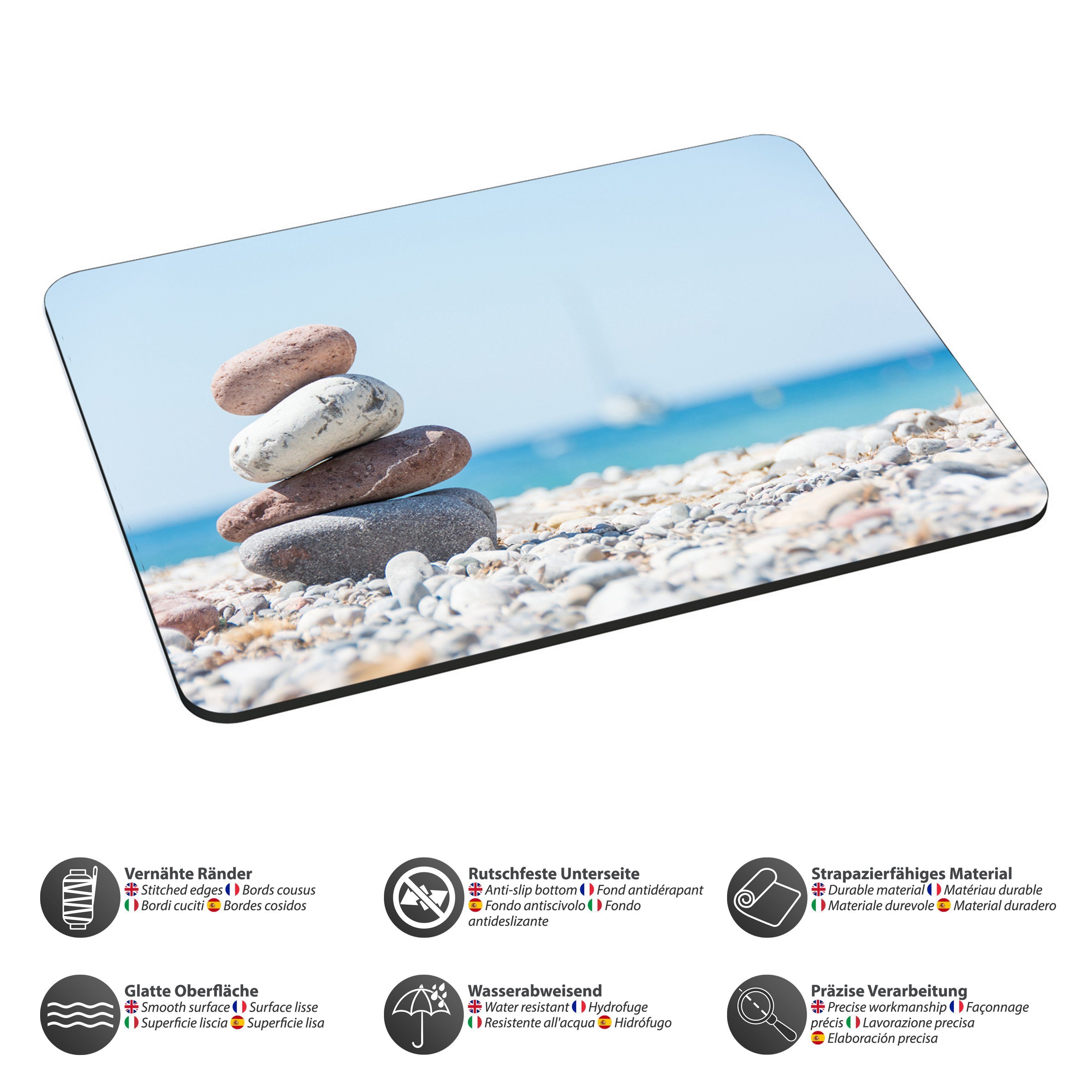 PEDEA Gaming Mauspad 22 cm x 18 cm mit Motiv (Größe L), mit vernähten Rändern und Rutschfester Unterseite – Bild 3 von 4