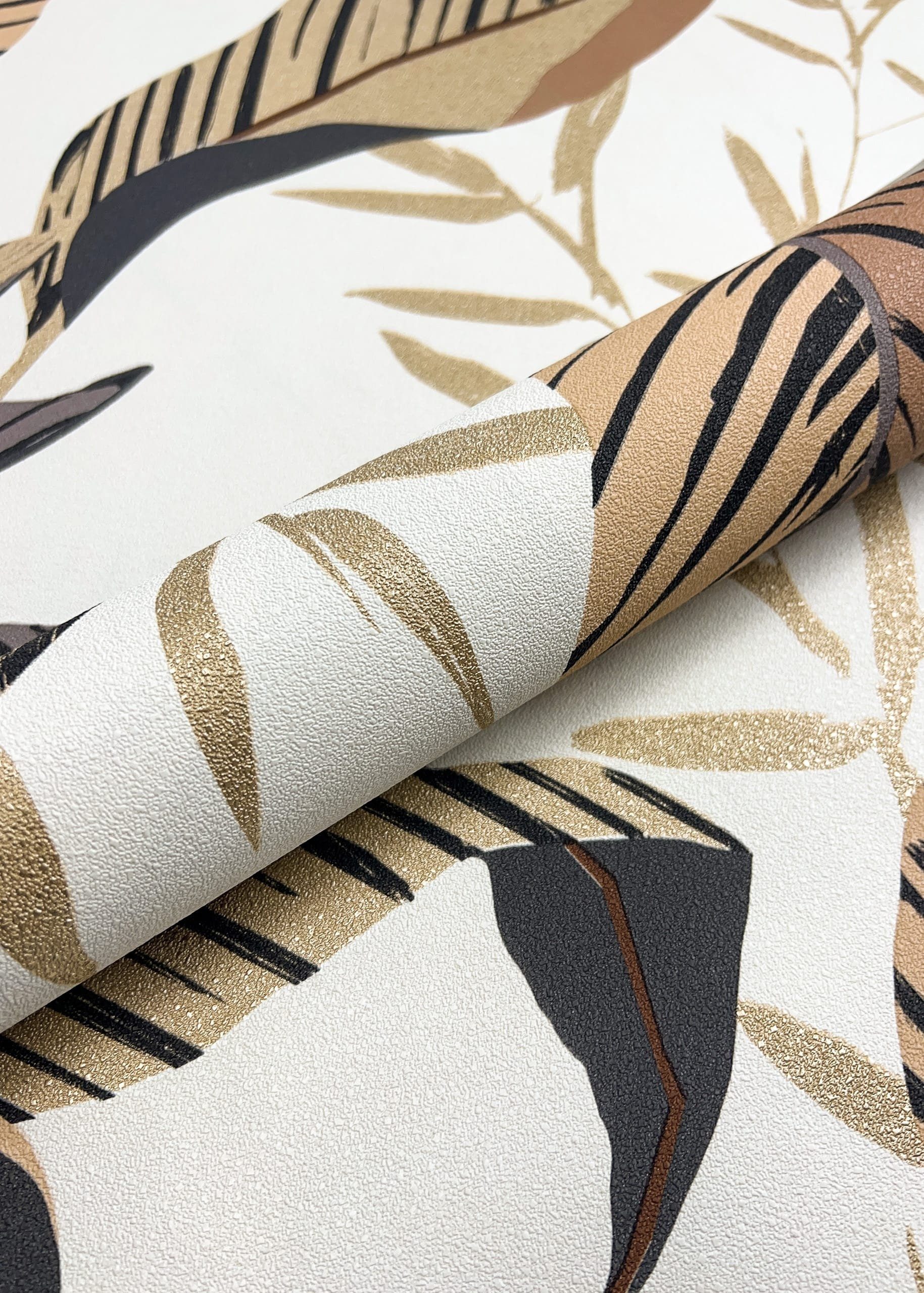 Newroom Vliestapete, Beige Tapete Modern Dschungel günstig online kaufen