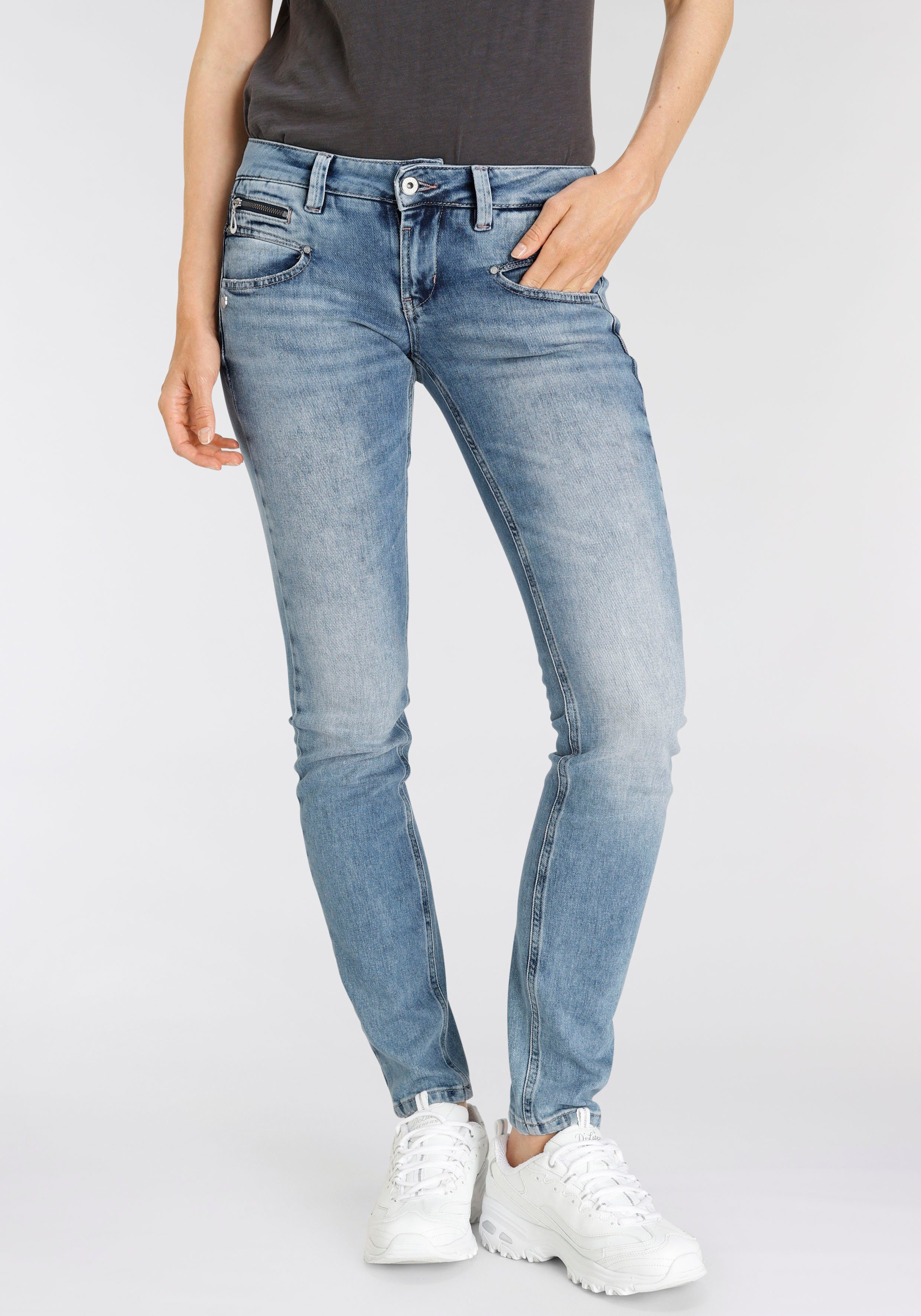 Deko-Features Slim-fit-Jeans palermo Freeman mit med (1-tlg) coolen Porter T.