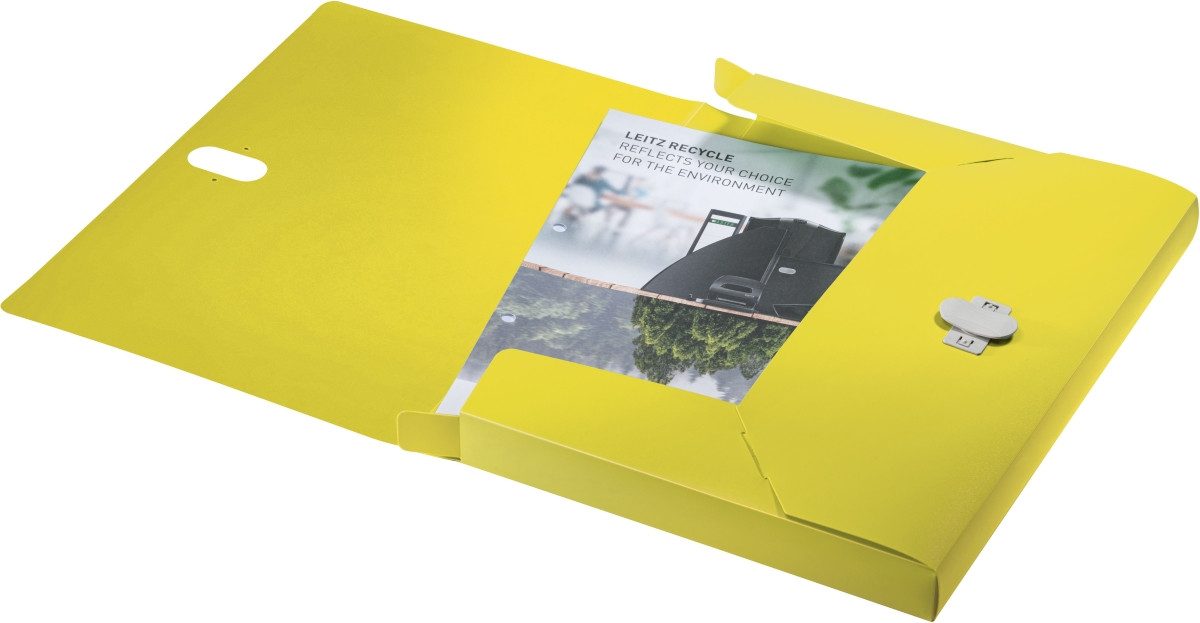 Fächermappe Ablagebox Recycle A4 PP 30mm gelb
