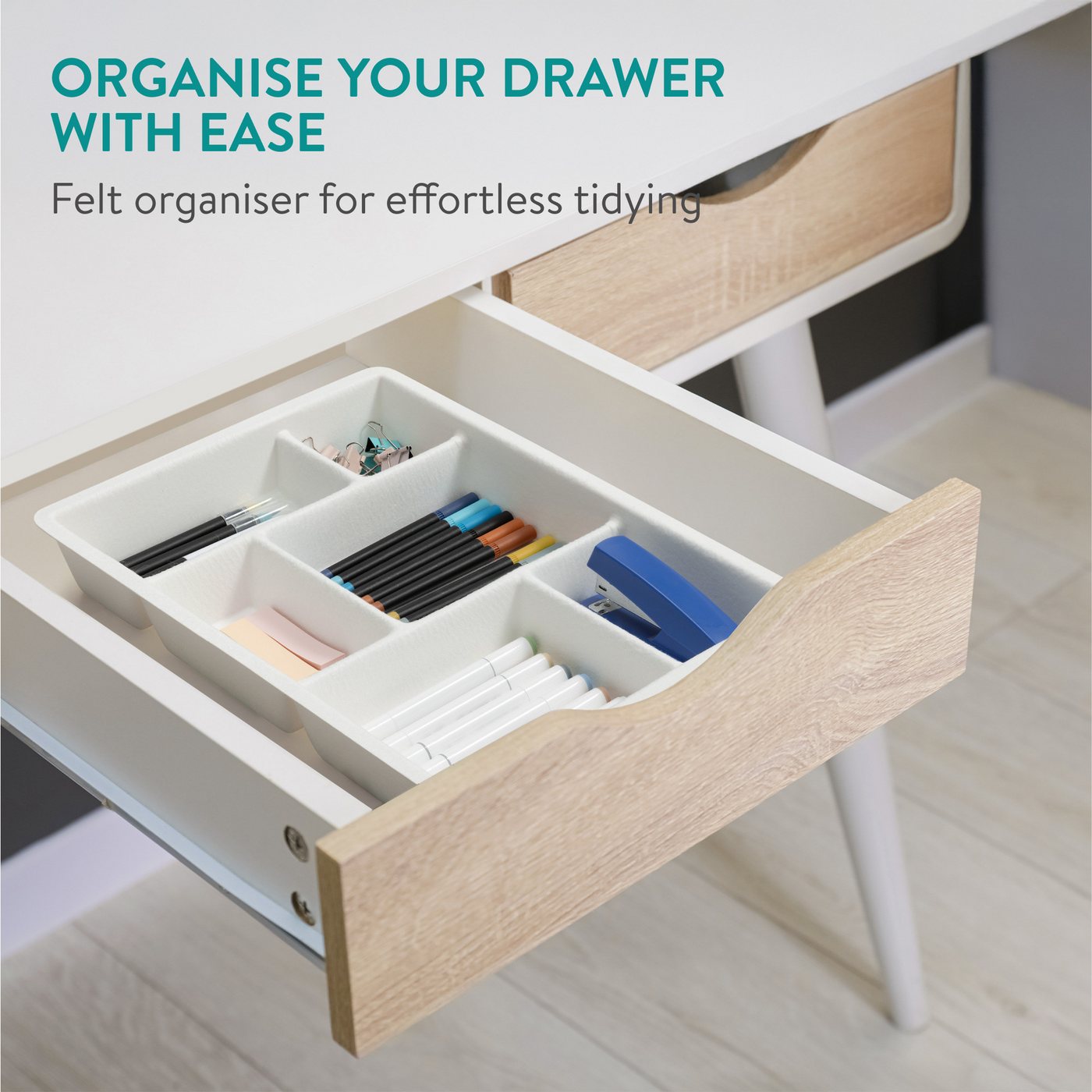Thumbnail - Navaris Aufbewahrungsbox Schubladen Organizer aus Filz 40,5x30,5x6cm Ordnungssystem Schublade (1 St), Schubladenorganize...