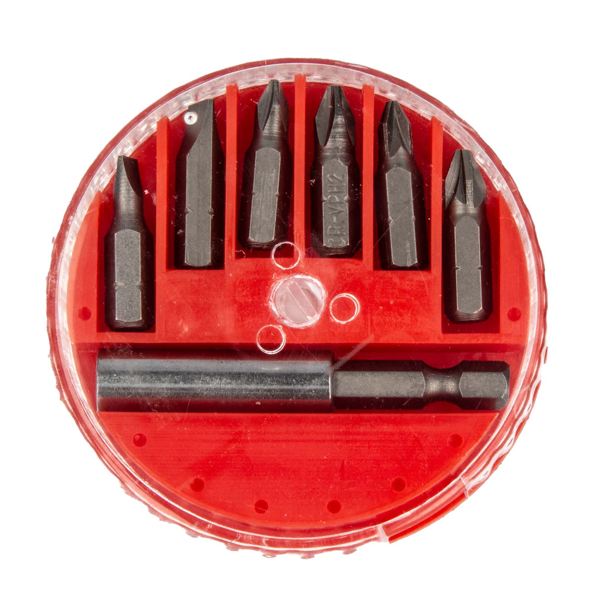 E.H.G Lucas Bit-Set Bit-Satz Sortiment mit Kreuz Schlitz und Pozidriv, 7-teilig, in Box