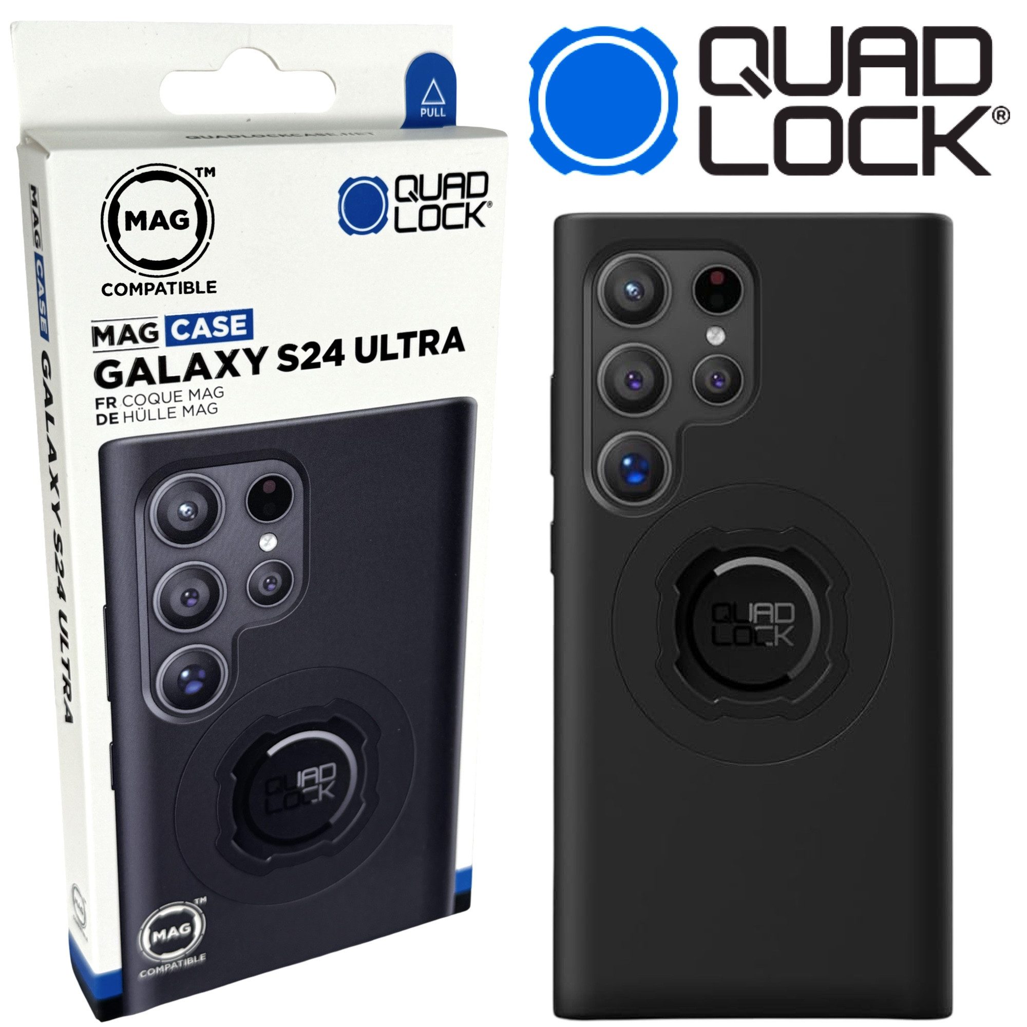 Quad Lock Handy-Halterung QUAD LOCK MAG Case Handy Schutz Hülle passend für Galaxy S24 Ultra