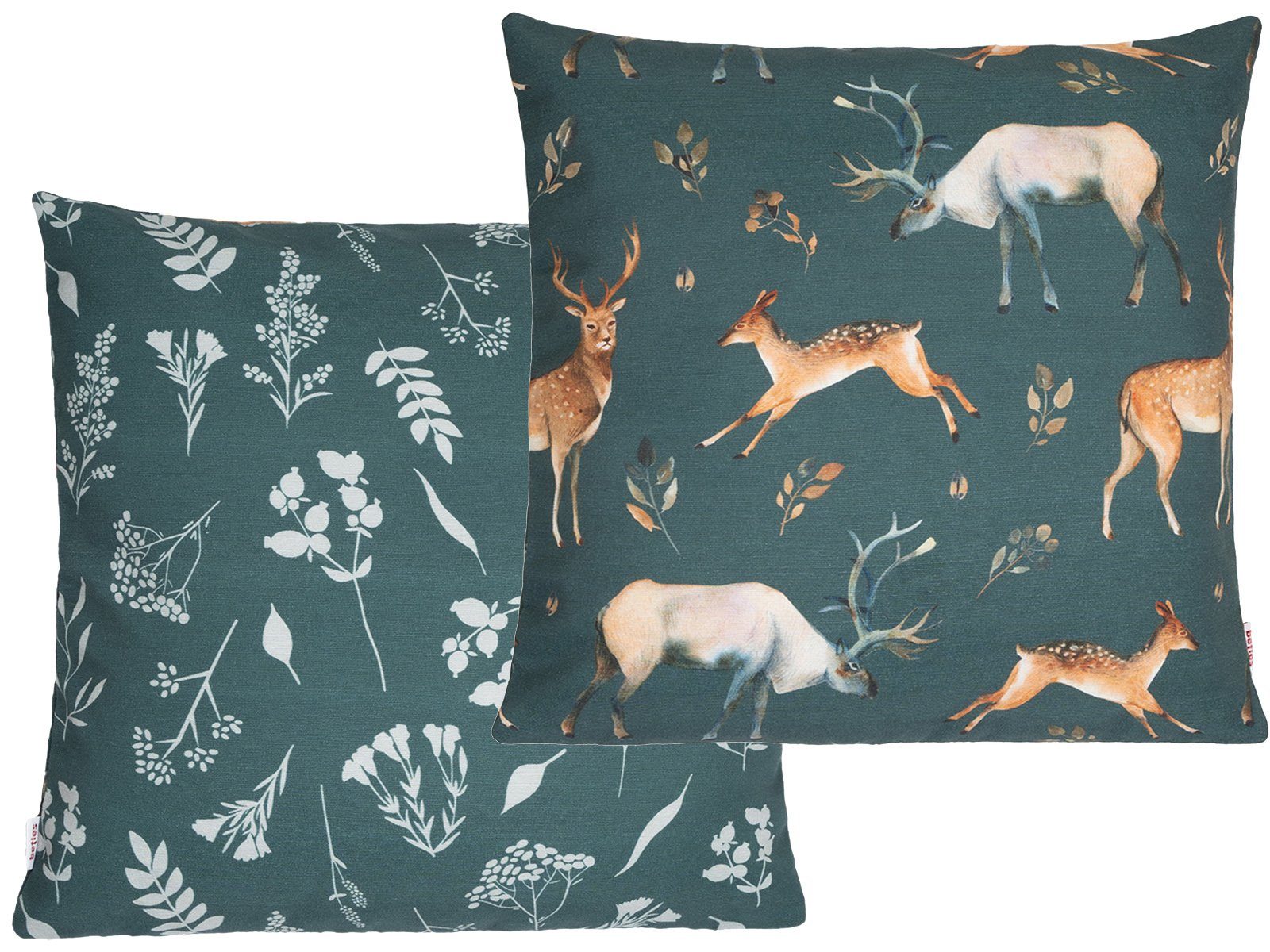 beties Dekokissen Wildwechsel, Kissenhülle ca 40x40cm Weihnachtsdeko (wald- günstig online kaufen
