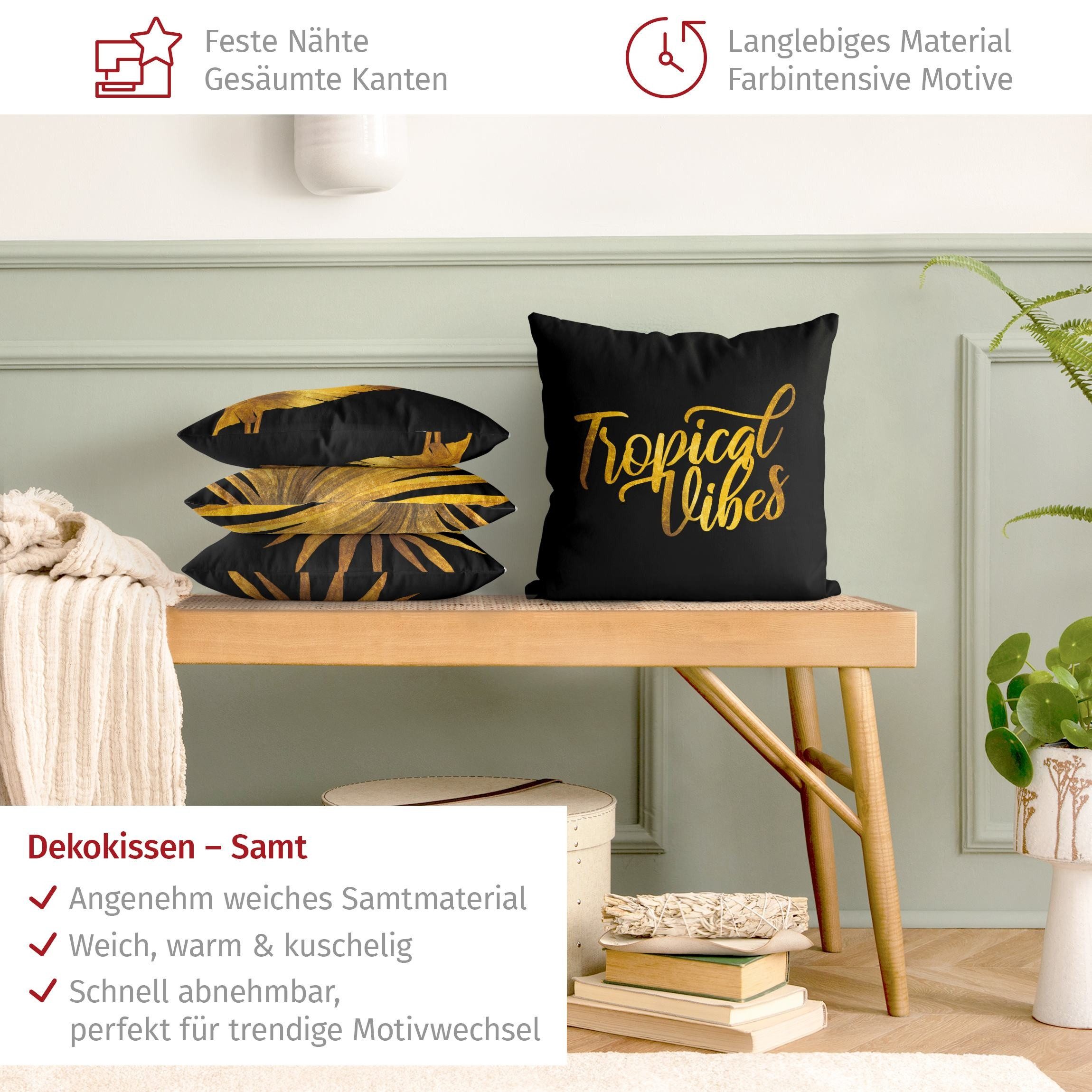 Bilderdepot24 Dekokissen 4-teilig drinnen Kissenhülle/ Sofakissen/ Zierkissen Kissenhülle bunt, Bezug mit / ohne Füllung Zierkissen Outdoor Sofa Bett
