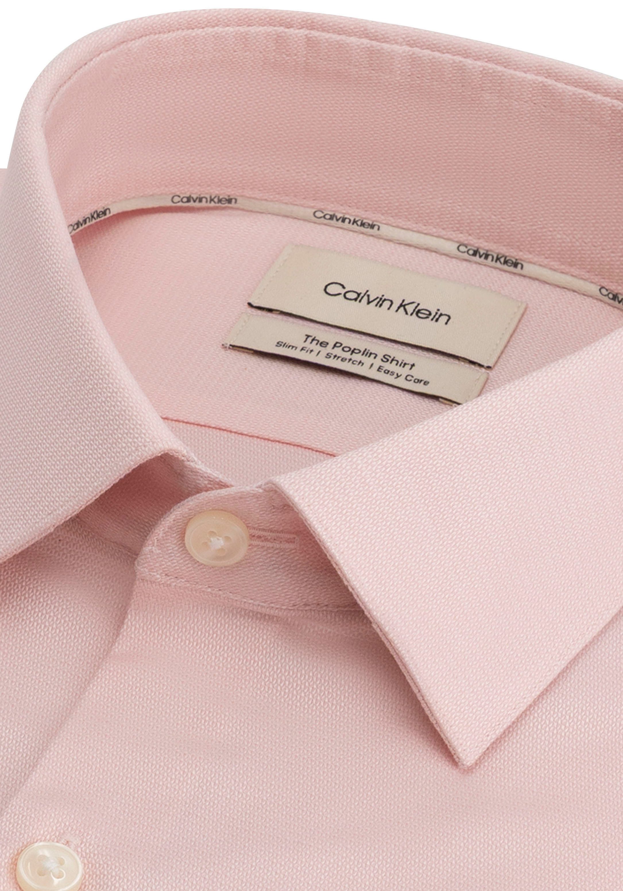 Calvin Klein Businesshemd SLIM ESNTL POPLIN STR SLD Slim fit mit Knopfleist günstig online kaufen