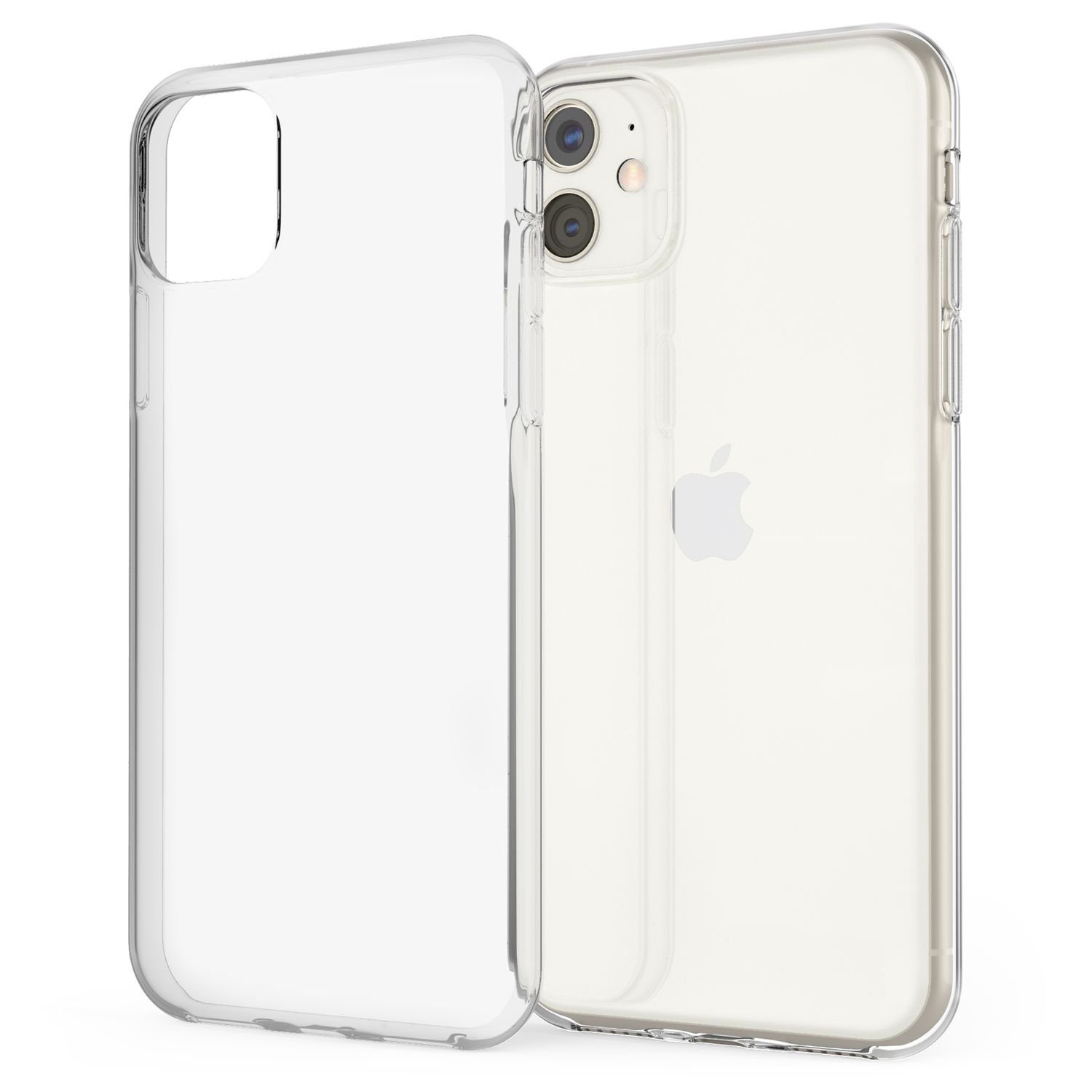 Nalia Smartphone-Hülle Apple iPhone 11, Klare Silikon Hülle / Extrem Transparent / Durchsichtig / Anti-Gelb