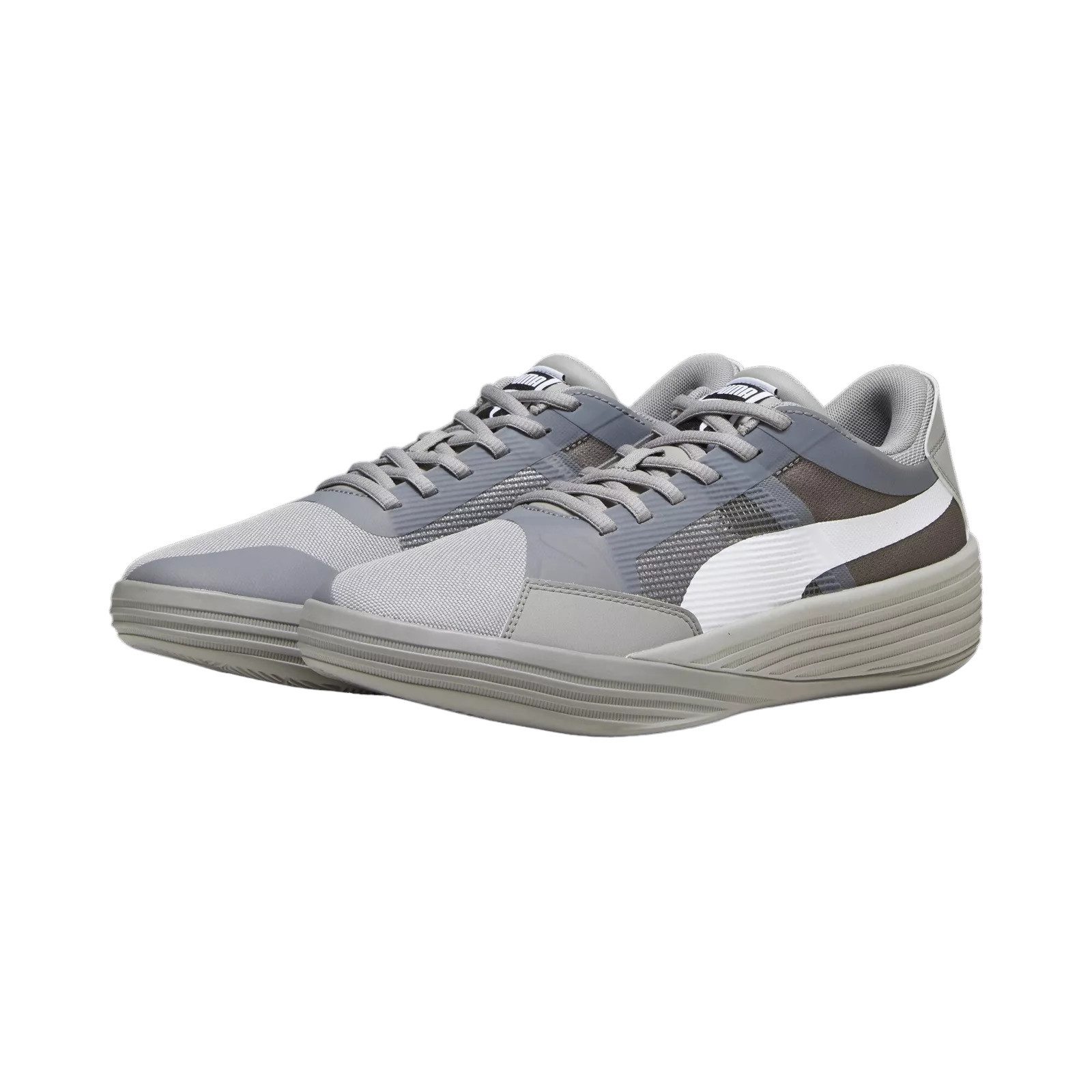 PUMA Hallen-Indoorschuhe Clyde All-Pro Team grau/weiss Herren Badmintonschuh