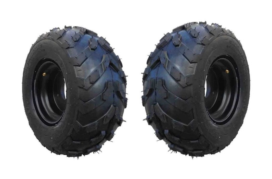 FunSport-Factory Kinderfahrzeug-Räder 2er Set Komplettrad Kinderquadreifen Reifen 16x8-7 rechts/links, V-profil, hoher Grip, für Kinderquads, robust & langlebig