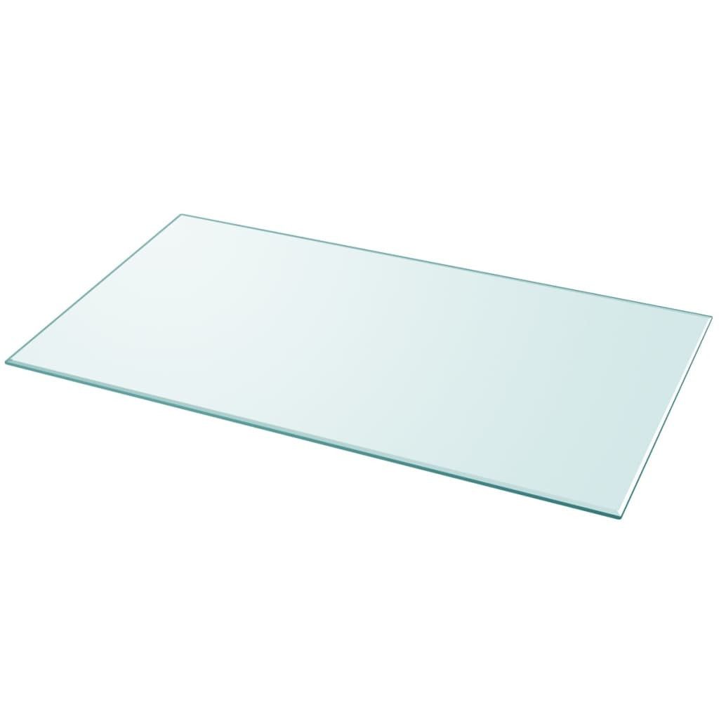 vidaXL Tischplatte, aus gehärtetem Glas rechteckig 1200x650 mm