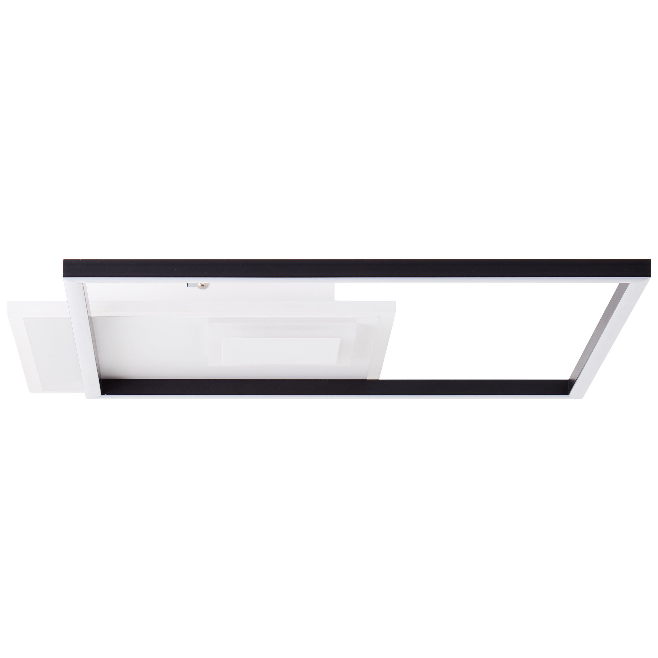Brilliant LED Deckenleuchte Iorgo, Dimmfunktion, LED fest integriert, Warmweiß, 43 x 43 cm, 4300 lm, Metall/Kunststoff, schwarz/weiß