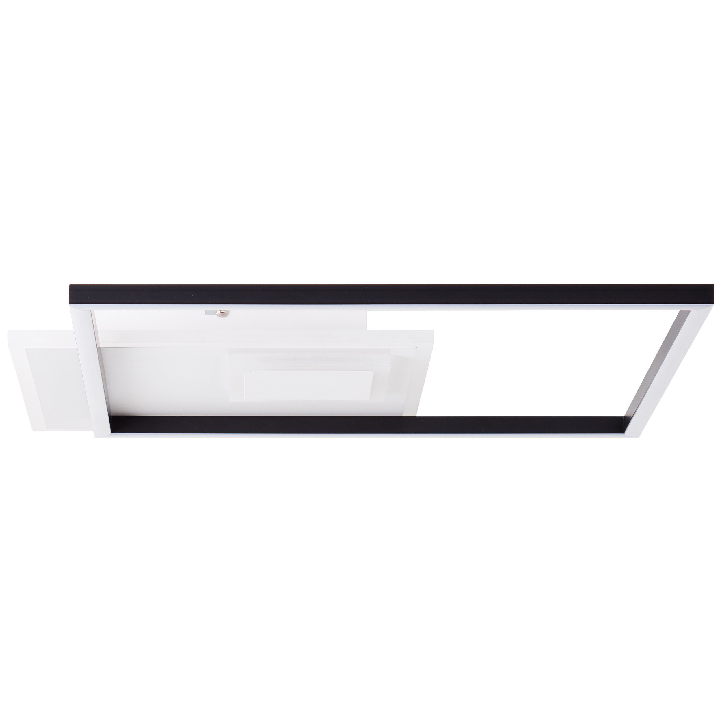 Deckenaufbau-Paneel Licht warmweißem schwarz Aufbauleuchte LED LED Kelvin) Metall/Kunststoff, Iorgo 44x44cm Deckenleuchte /weiß, Iorgo, (3000 mit Brilliant