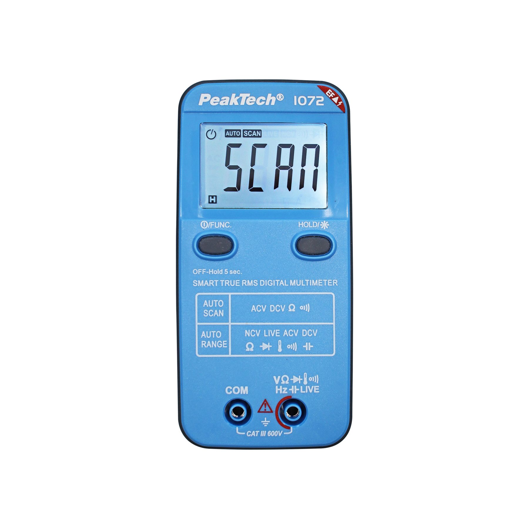 PeakTech Multimeter PEAKTECH Smart-Multimeter, P 1072, 600 V AC/DC, NCV, True RMS