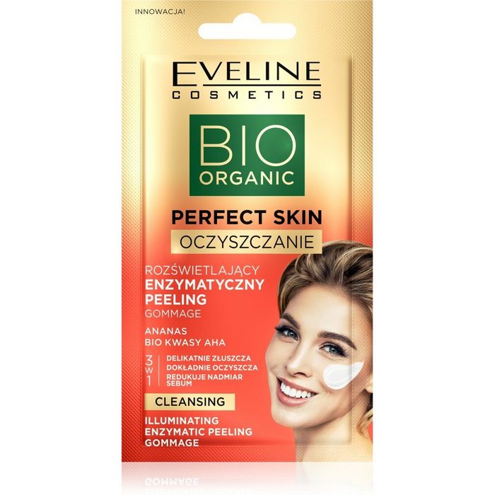 Eveline Cosmetics Gesichtspeeling Eveline Bio Organic Perfect Skin Illuminating Enzymatisches Peeling