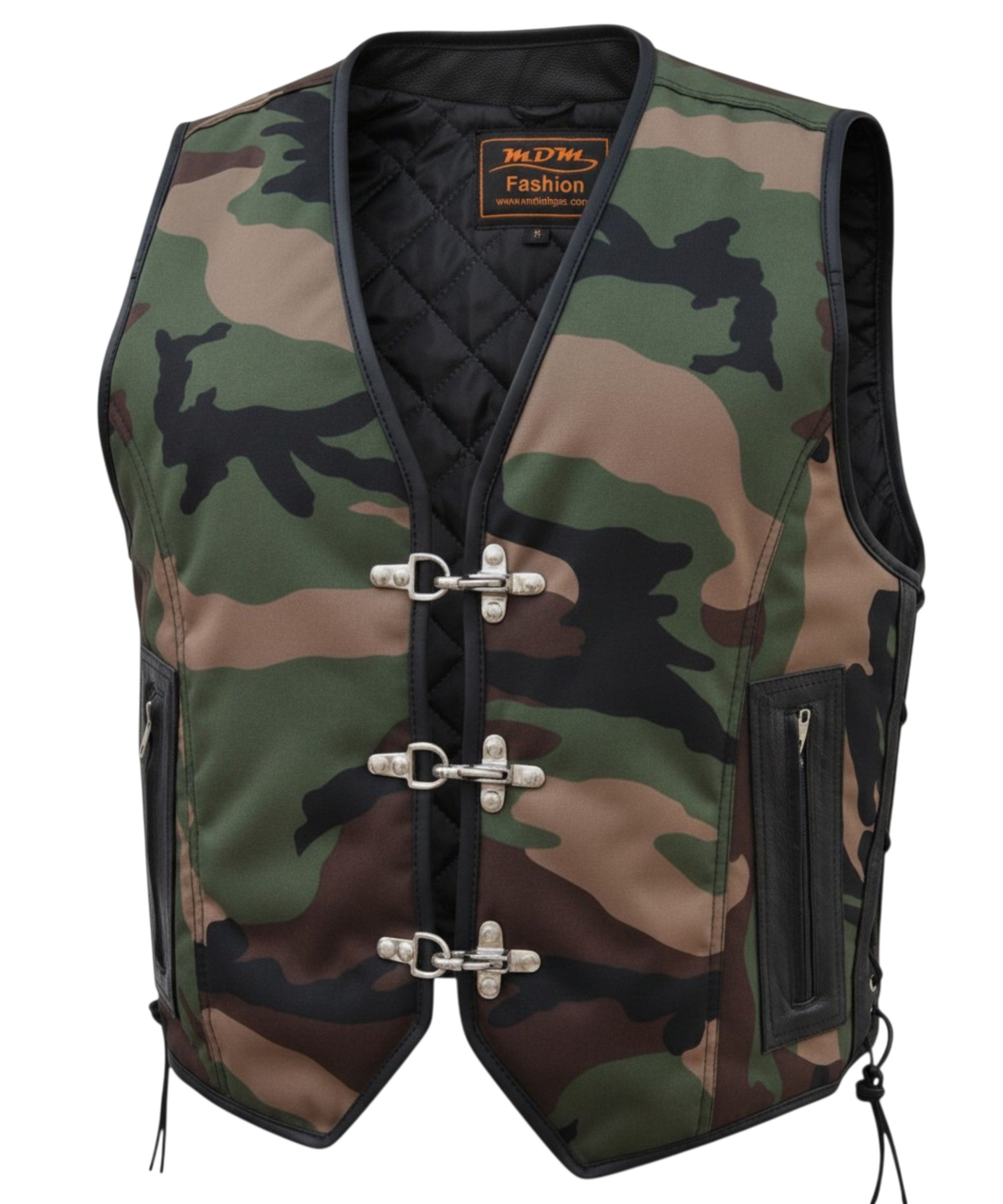 MDM Motorradweste Herren Motorradweste Camouflage Bikerweste Winddicht Tarnmuster