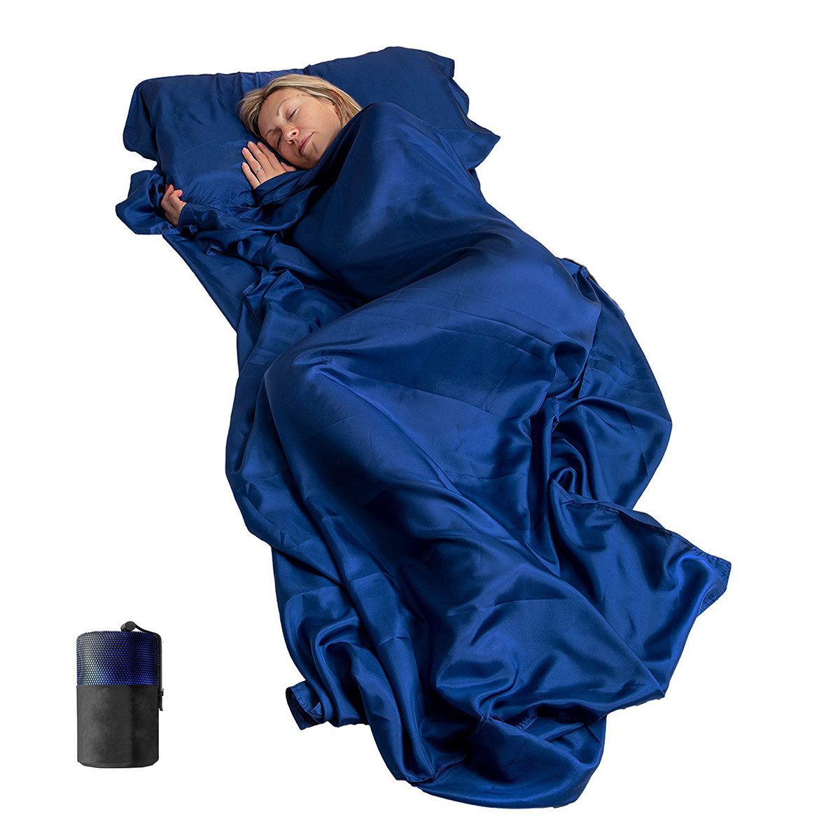 yozhiqu Schlafsack 1 Stück ultraleichter Schlafsack,schmutzabweisender Männer und Frauen, Mikrofaser-Schlafsack, tragbarer Innenschlafsack, 90 x 220 cm