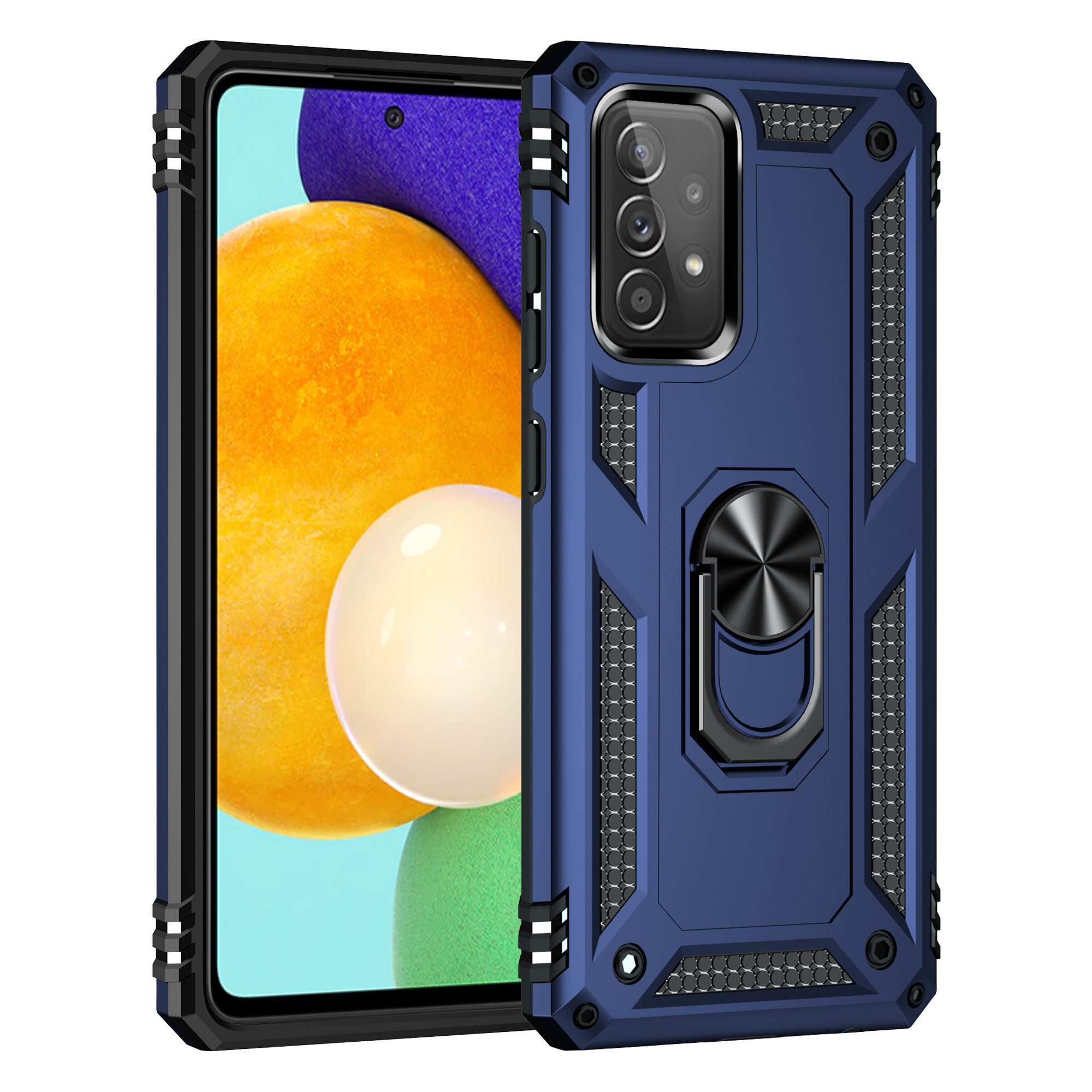 Mycotech Handyhülle Outdoor Armor Case Samsung Hülle Für Samsung Galaxy A52-Blau