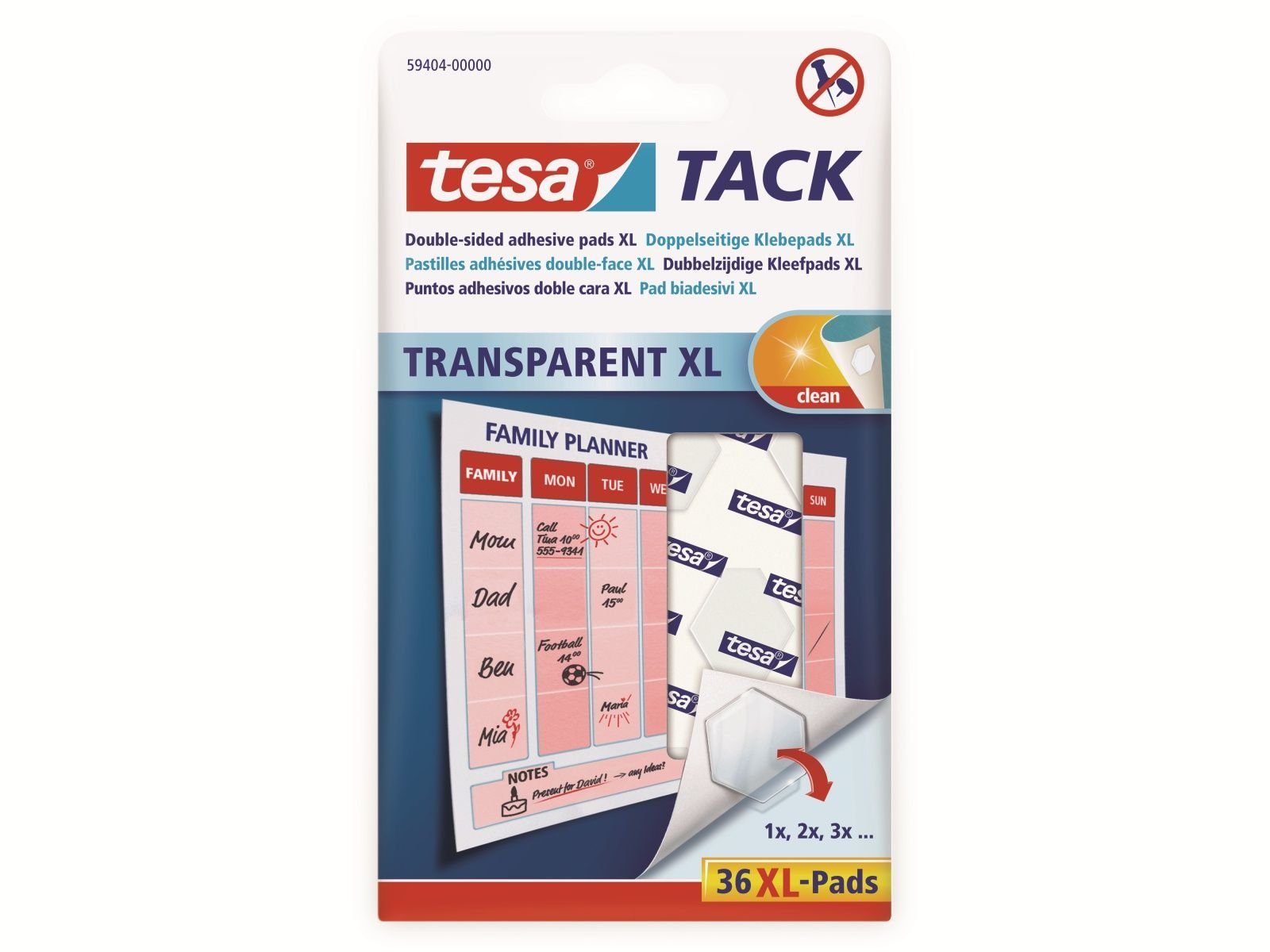 tesa Klebeband TESA Tack® Stück Klebepads Doppelseitige 36 XL