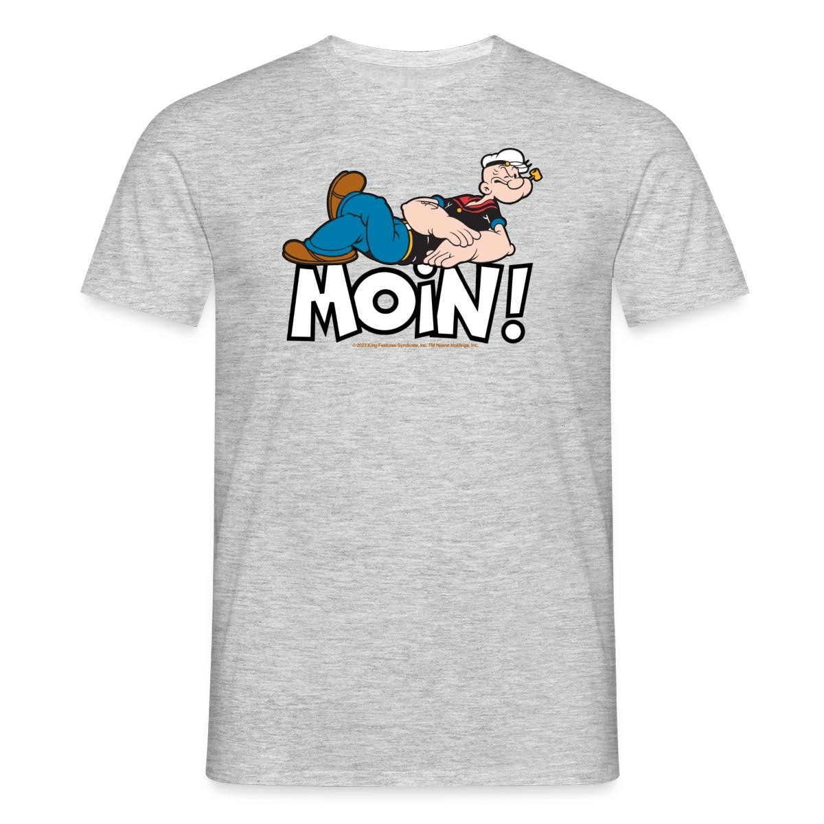 T-Shirt Popeye Faulenzen Mit Schrift Moin Männer T-Shirt