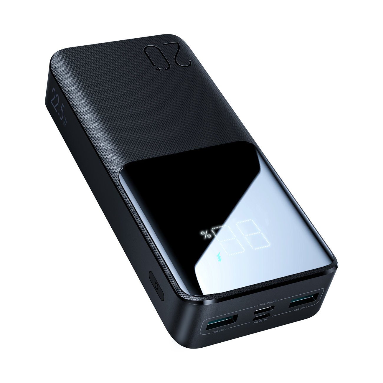 JOYROOM 22.5W PD QC3.0 AFC Externer Akku Schnell-Ladegerät schwarz Powerbank 20000 mAh