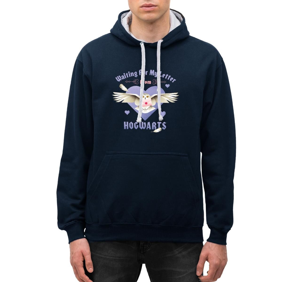Hoodie Harry Potter Hedwig Spruch Brief Aus Hogwarts Unisex Kontrast Hoodie