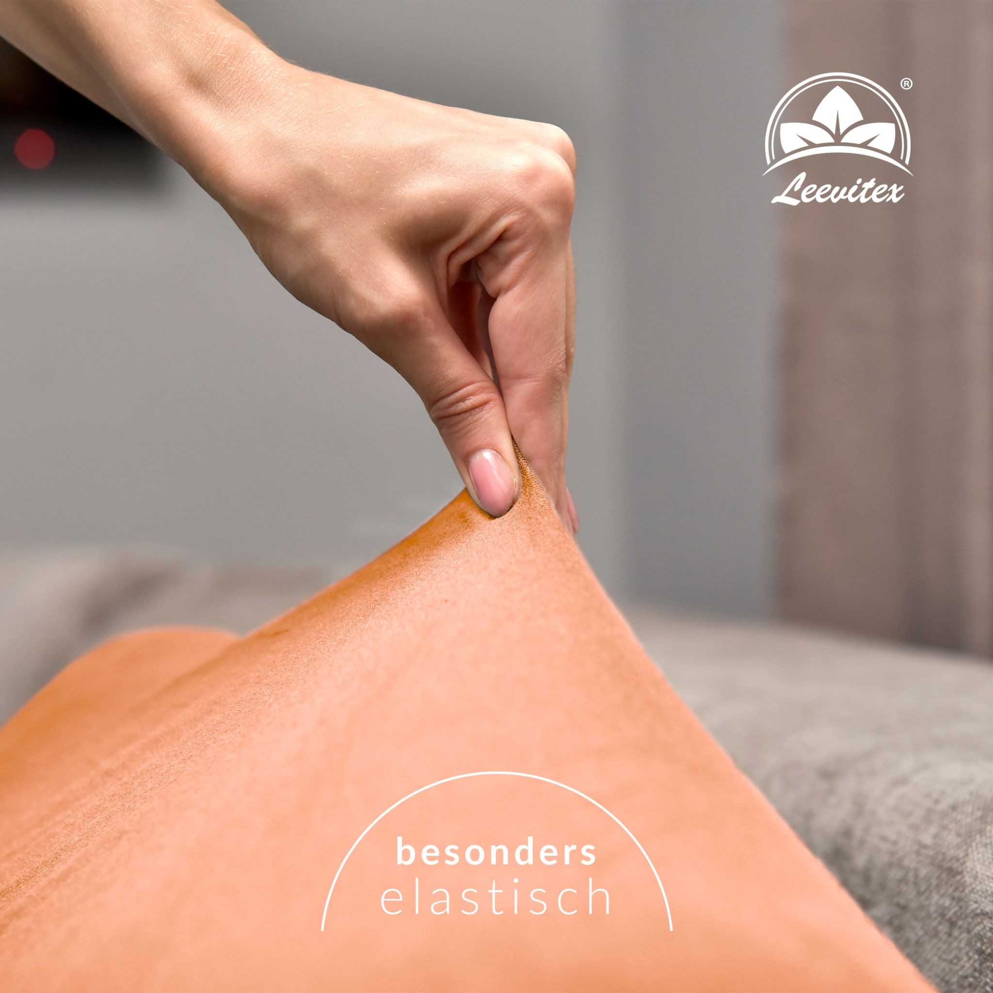 leevitex® Spannbettlaken verschiedene Größen, Stoffgewicht 170 g/m², 40 cm Steghöhe, Jersey, Gummizug: rundum, (1 Stück), verschiedene Farben, OEKO-TEX® STANDAR – Bild 3 von 5