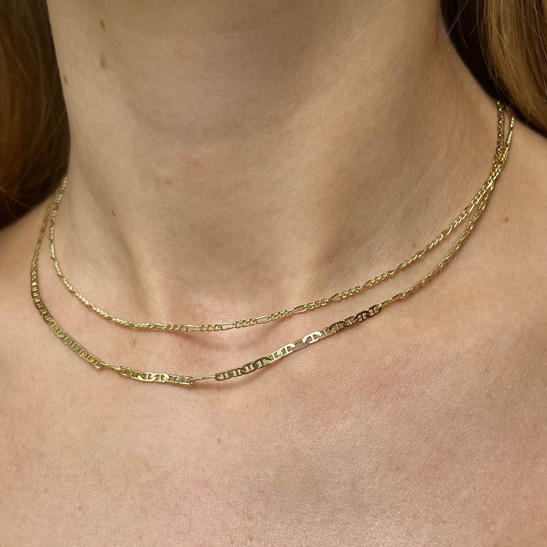 Brandlinger Gliederkette Halskette Buenos Silber vergoldet Aires, 925