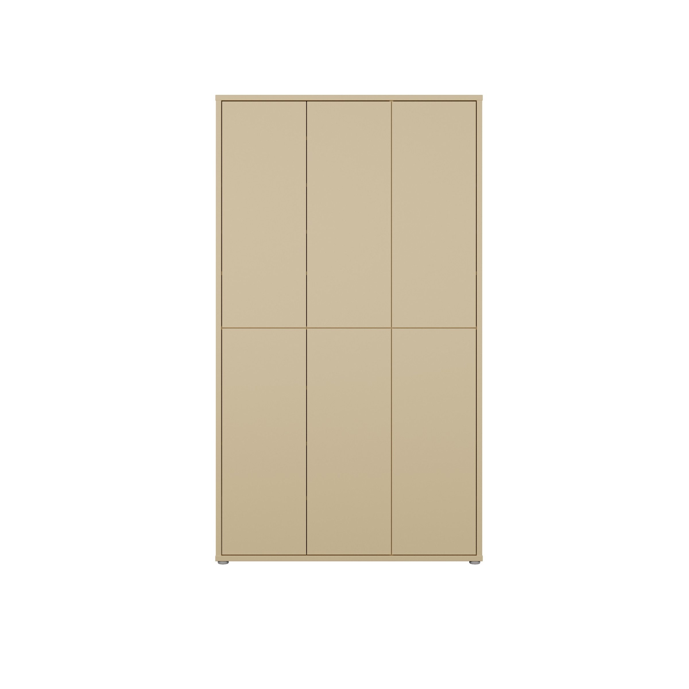 PREISBRECHER Garderobenschrank ALICE SPRINGS in Buttergelb - 109,2x191,9x34,9cm (BxHxT)