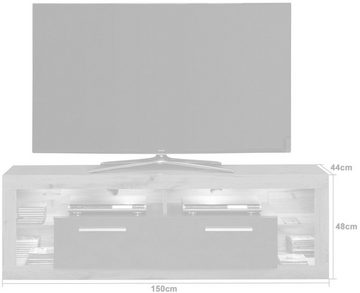 INOSIGN Lowboard Gwendolyn, pflegeleichtes Design, Beleuchtung optional, vielseitig kombinierbar