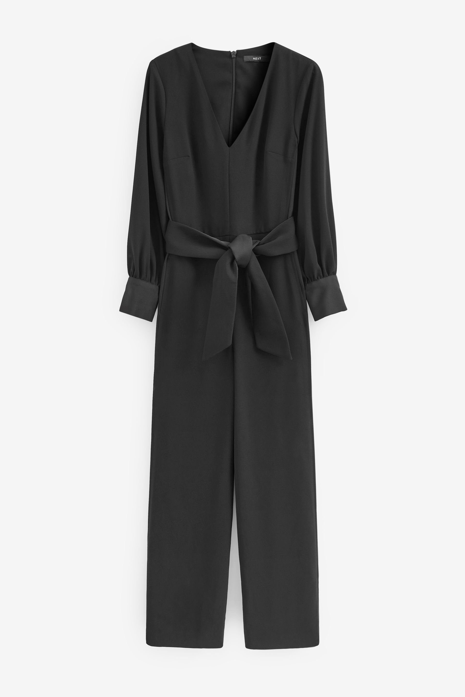 Next Jumpsuit Jumpsuit mit Gürtel und weitem Beinschnitt (1tlg)