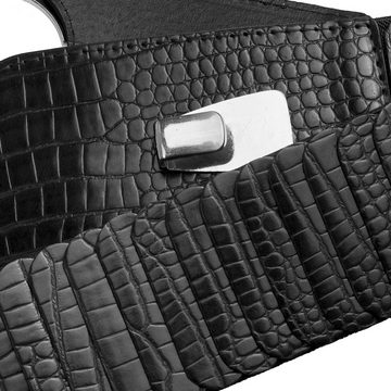 Caspar Taillengürtel GU300-C elastischer breiter Damen Stretch Gürtel mit Croco Muster