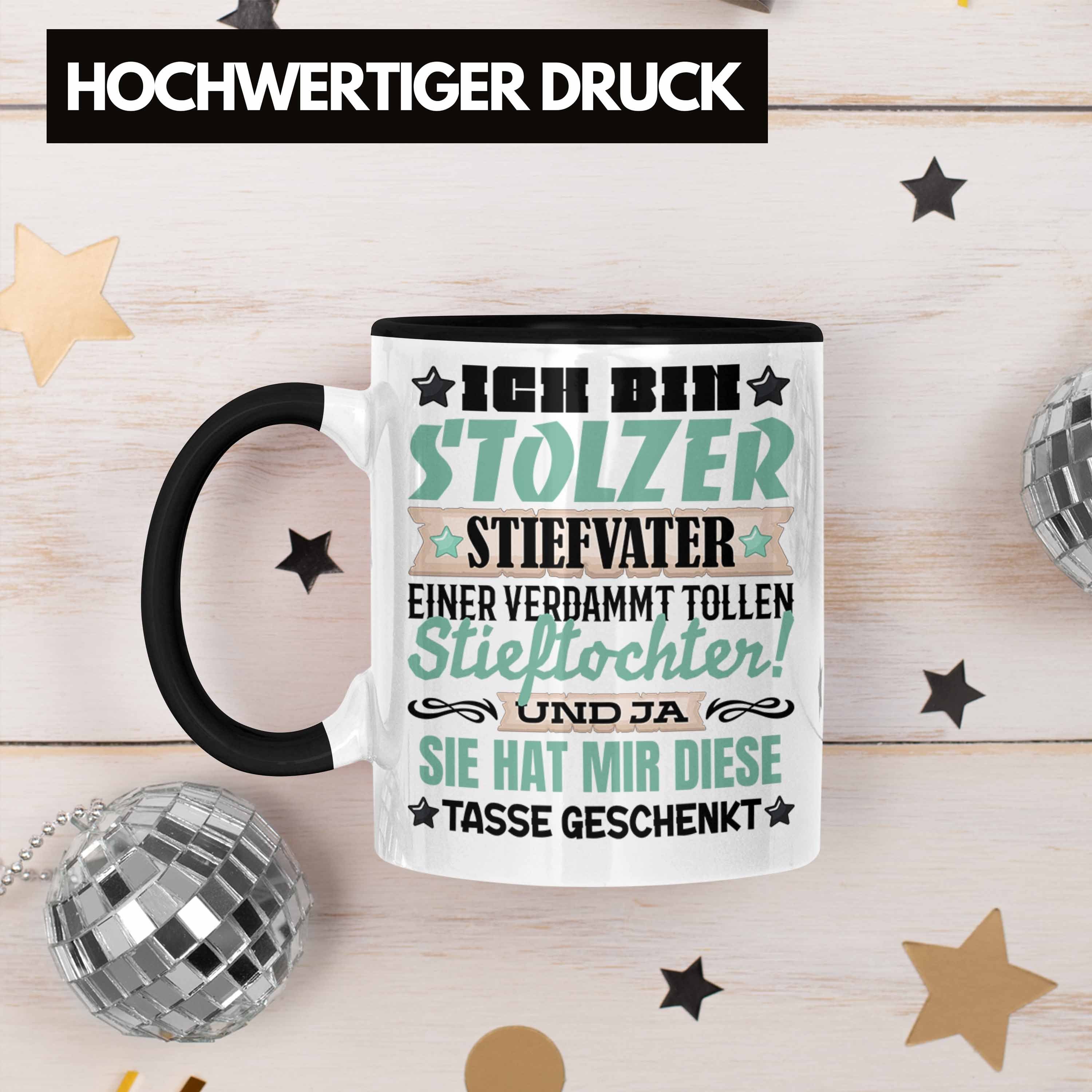 Stiefpapa Trendation Schwarz von Stieftoc Stiefvater Geschenk Geschenkidee Tasse Tasse Tochter