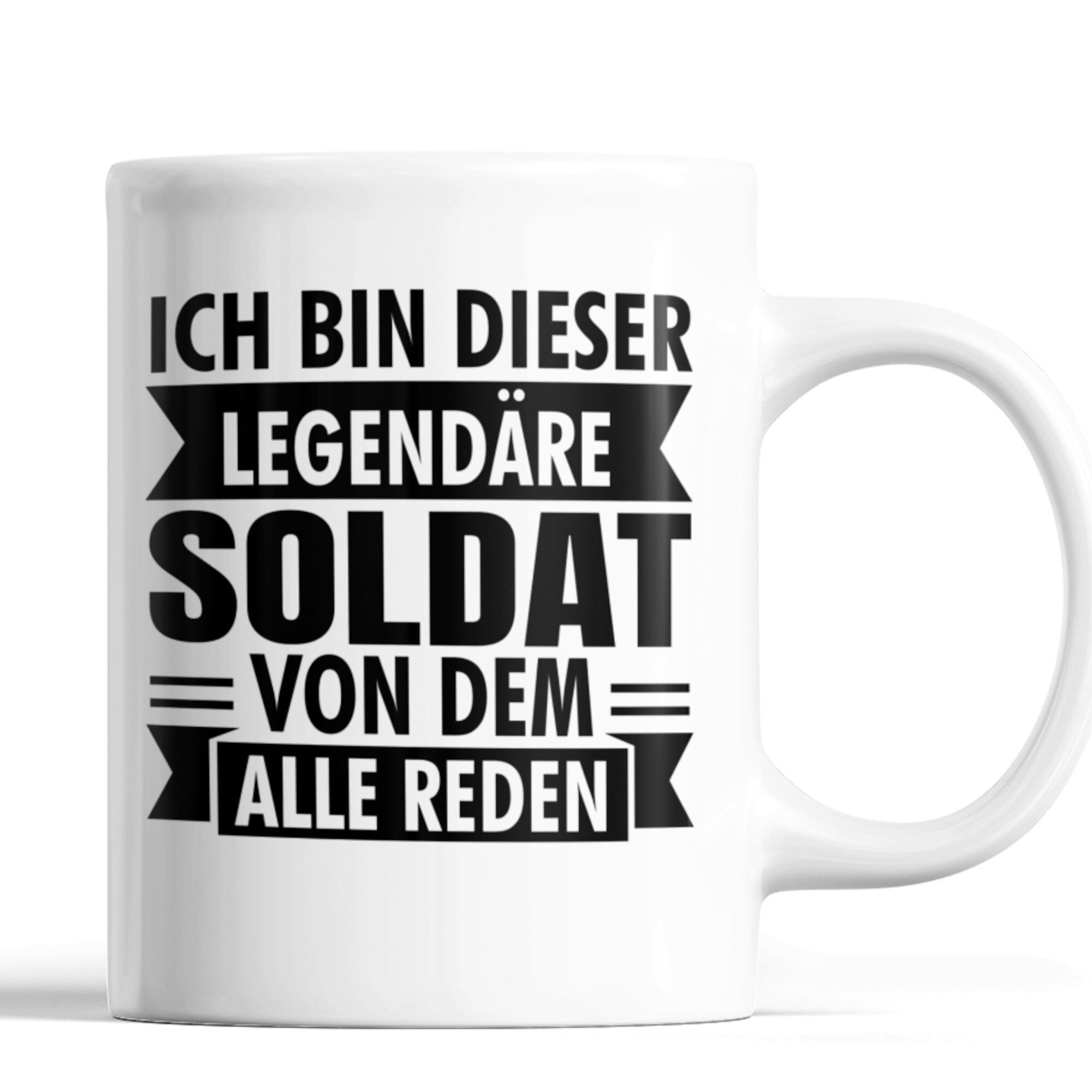Printmacher Latte-Macchiato-Tasse Legendäre Soldat Tasse Soldaten Militär Kaffeebecher, Keramik