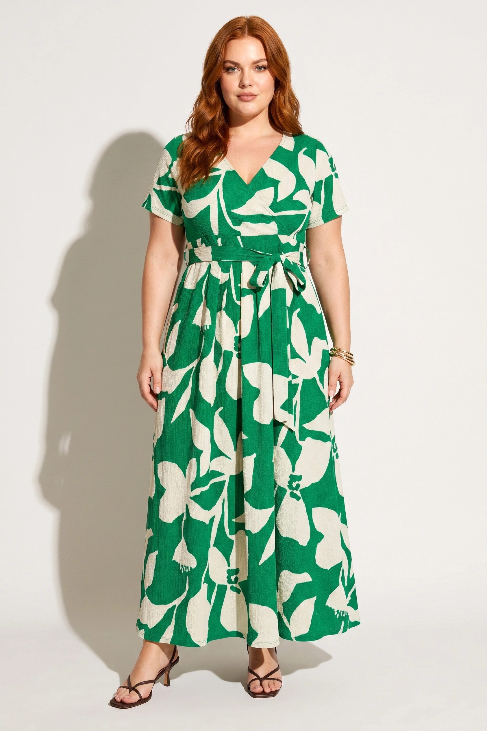 Shape of You Maxikleid Muster Maxi Kleid im Relaxed Fit