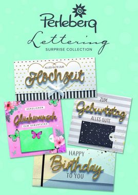 Perleberg Grußkarten Geburtstag - Lettering Surprise - Geldkarte-Gutscheinkarte mit