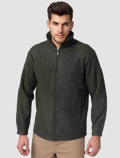 Egomaxx Hoodie Fleece Jacke Full Zip Sweatshirt Übergangsjacke ohne Kapuze 5169 in Grau
