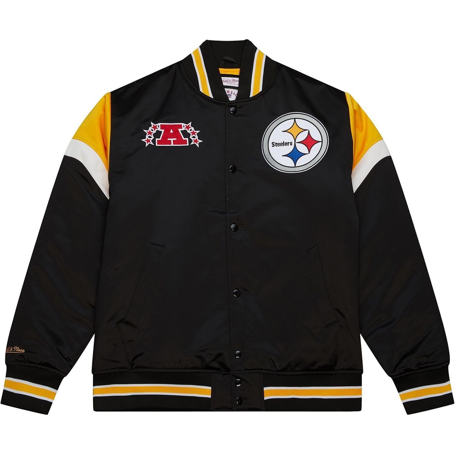 Mitchell & Ness Collegejacke Heavyweight Satin NFL Pittsburgh Steelers