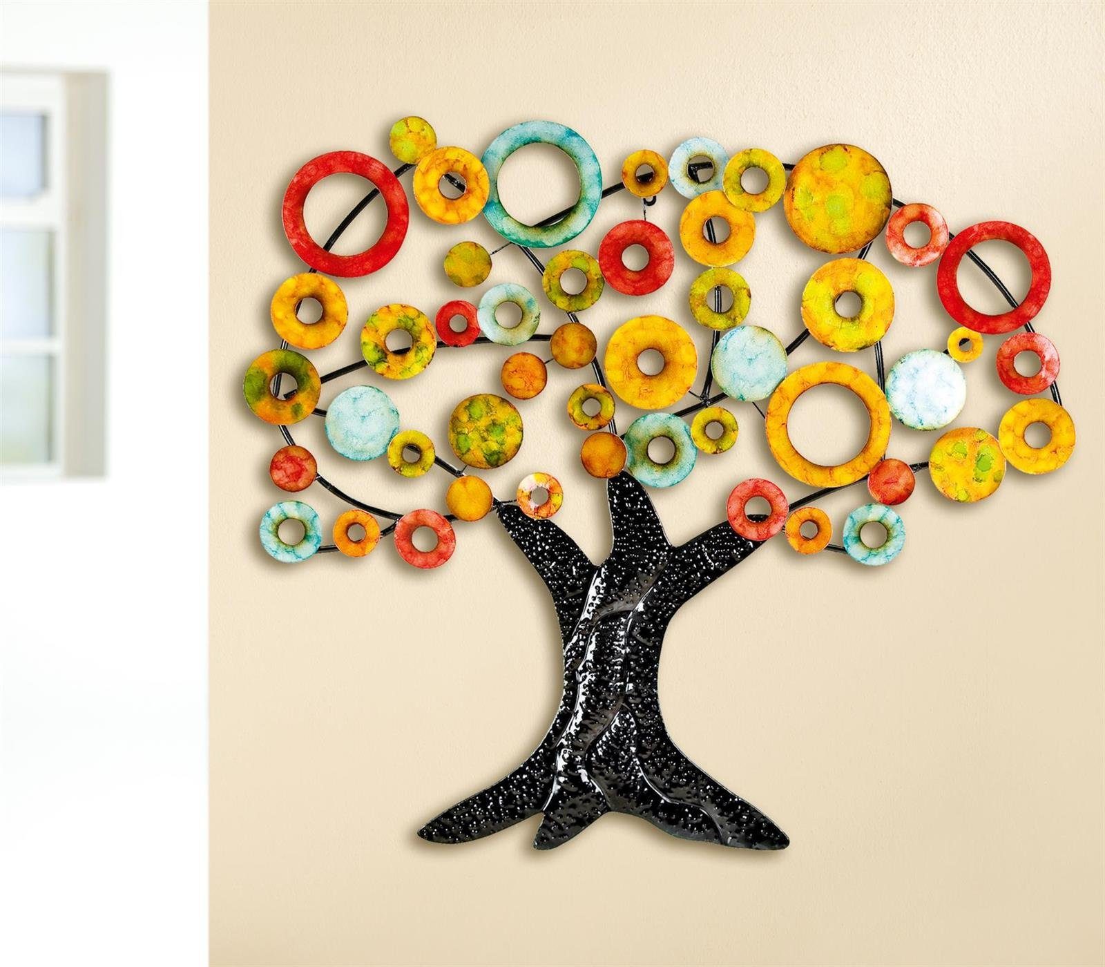 Metall Wandrelief multicolor = Lebensbaum B GILDE Bild Gilde