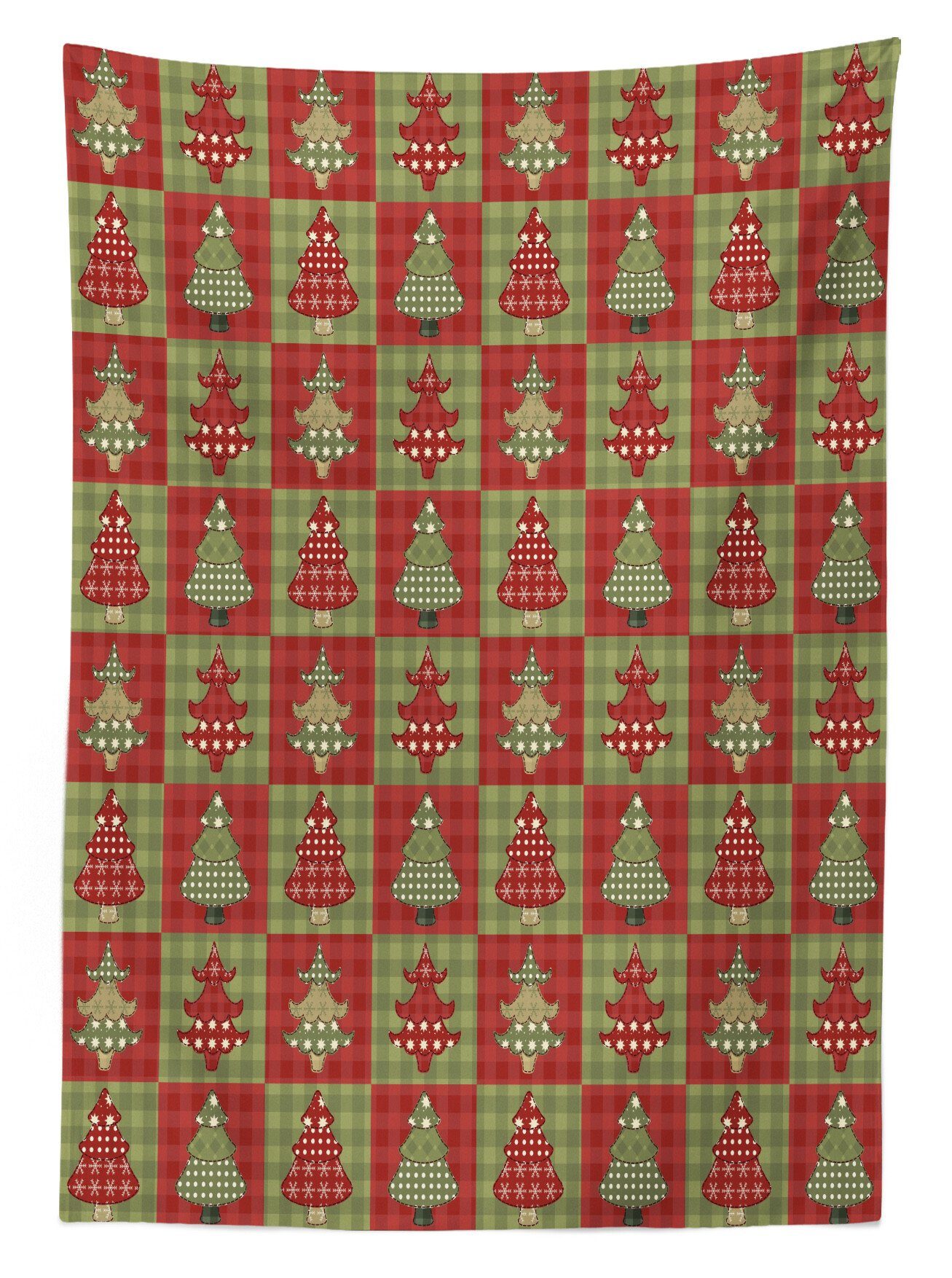 Für Tischdecke Farbfest geeignet Farben, Waschbar den Abakuhaus Klare Trees Quilt Bereich Weihnachten Noel Außen