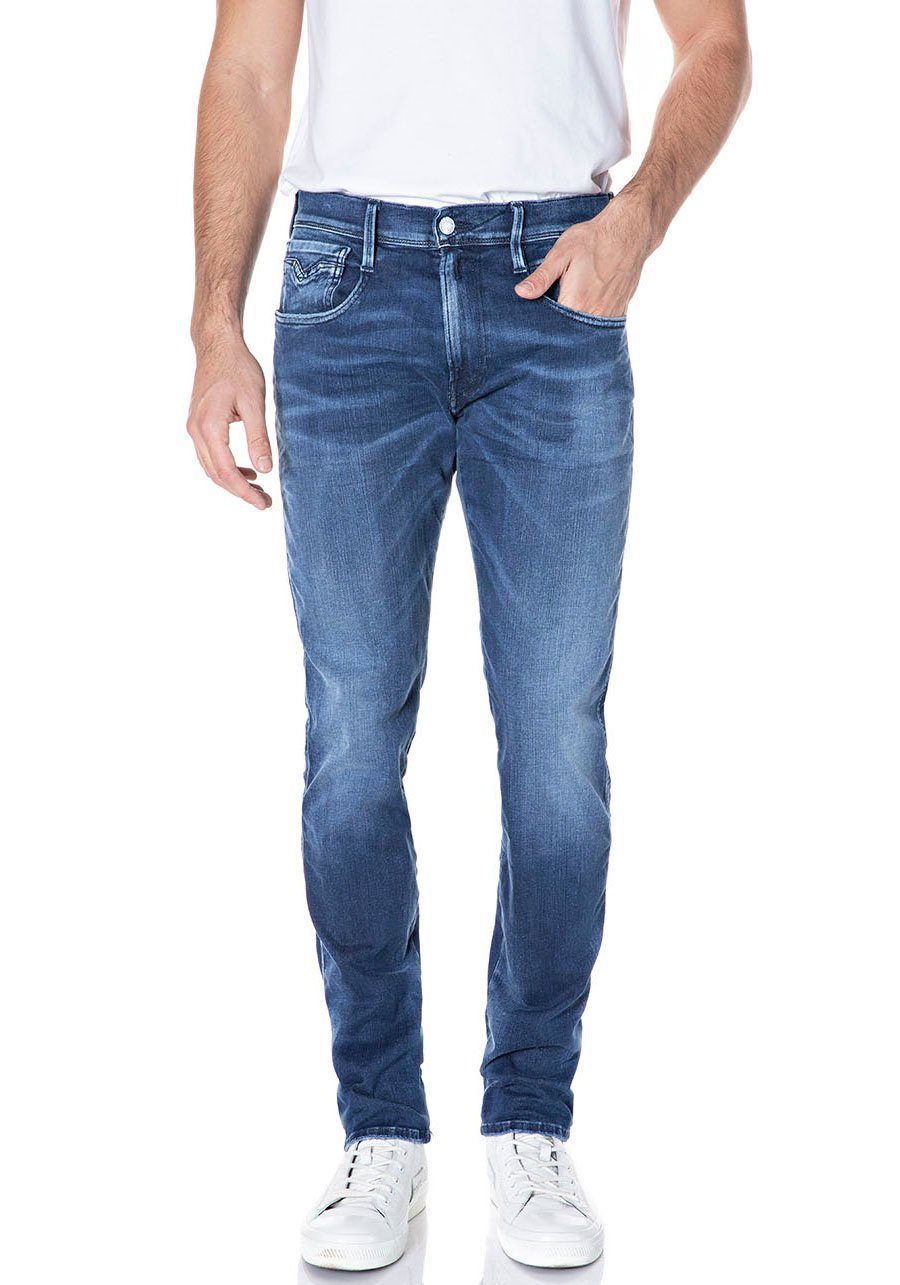 Replay Slim-fit-Jeans ANBASS medium-blue BIO HYPERFLEX