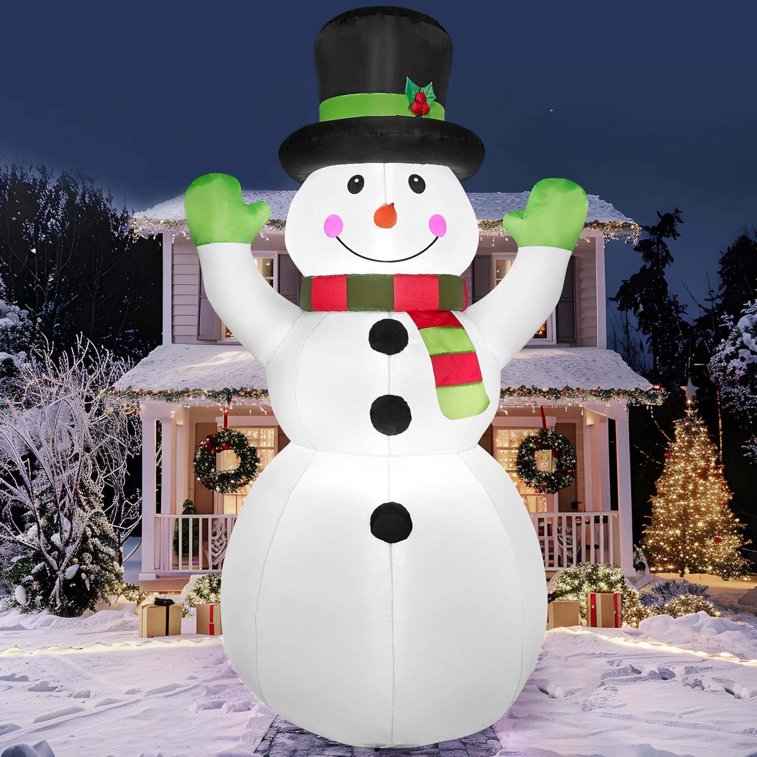 Joiedomi Aufblasbares Partyzubehör Joiedomi 6 ft aufblasbare Weihnachts-Schneemann-Außendekoration