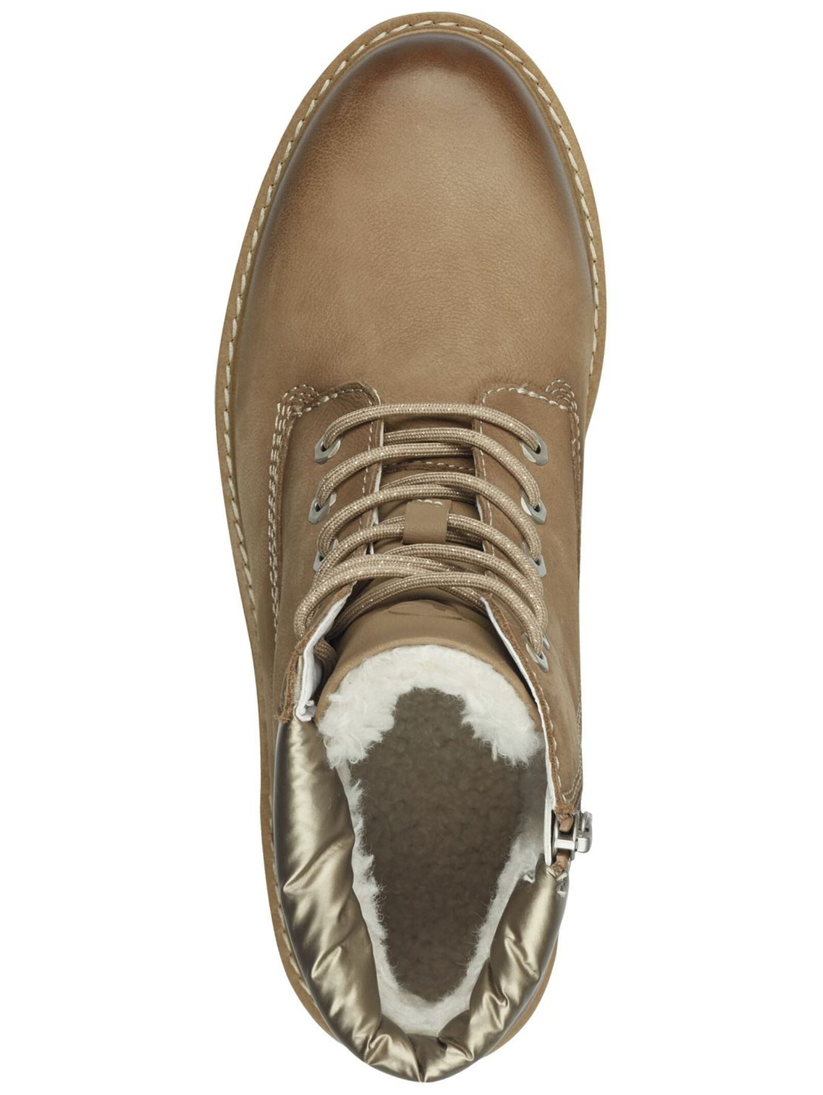 Tamaris Stiefelette Nubukleder/Textil . Schnürstiefelette
