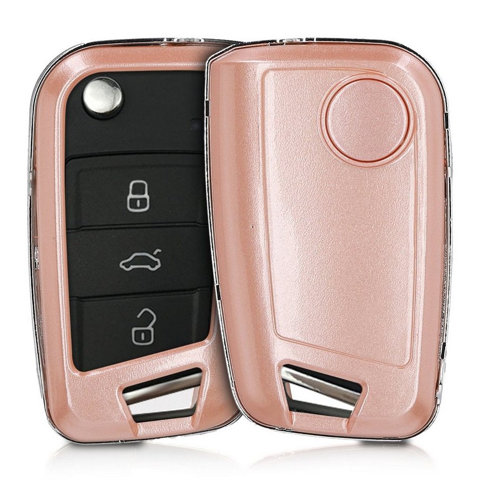 kwmobile Schlüsseltasche, Autoschlüssel Hülle für VW Golf 7 MK7 - Hardcover  Schutzhülle Schlüsselhülle für VW Golf 7 MK7 3-Tasten Autoschlüssel