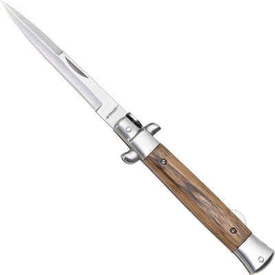 Haller Messer Taschenmesser Zweihand Schließmesser Stilettoart Zebraholzgriff
