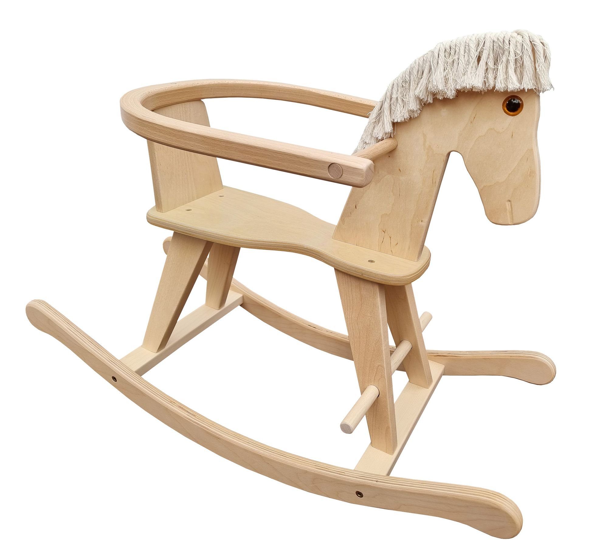 ERST-HOLZ Reitpferd Schaukelpferd Kinderpferd Holzspielzeug Holzpferd günstig online kaufen