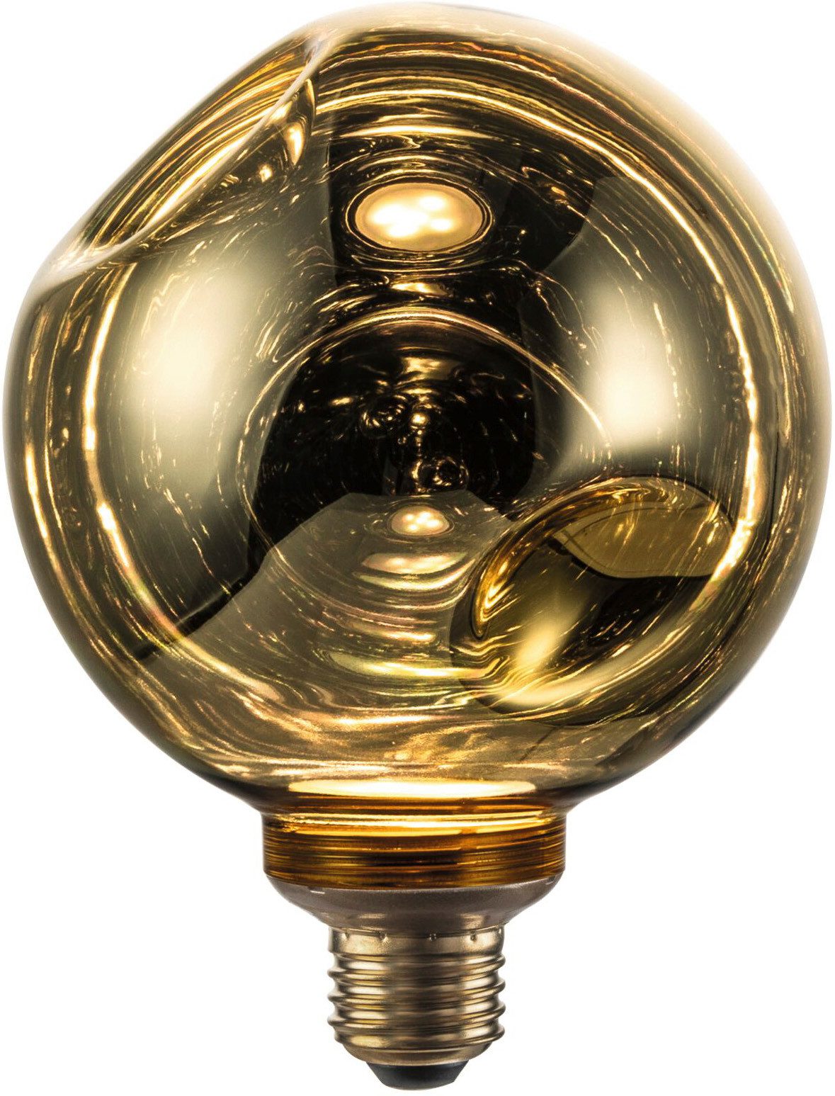 Paulmann LED-Filament G125 400lm 2700K gold 3step dim 4,7W 230V 3Dellen, E27, 1 St., Warmweiß, Dimmbar